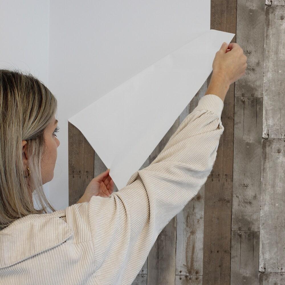 Tempaper & Co.® Repurposed Wood Removable Peel and Stick Wallpaper, 28 sq ft: Vinyl Self-Adhesive Blue Wood Grain