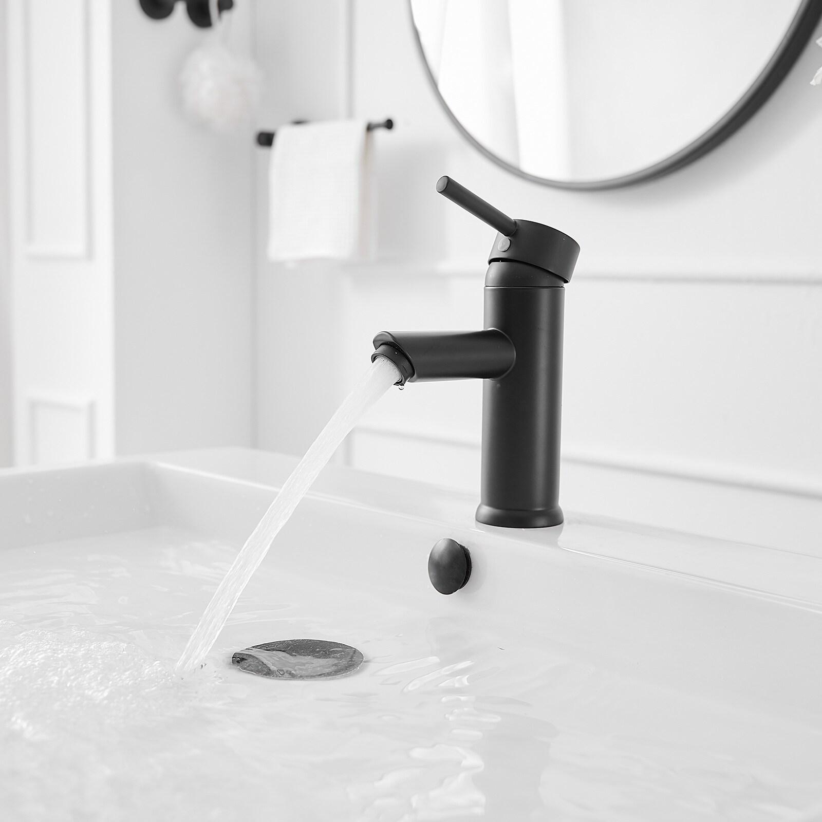 Single-Hole Single-handle Bathroom Faucet with Drain Assembly