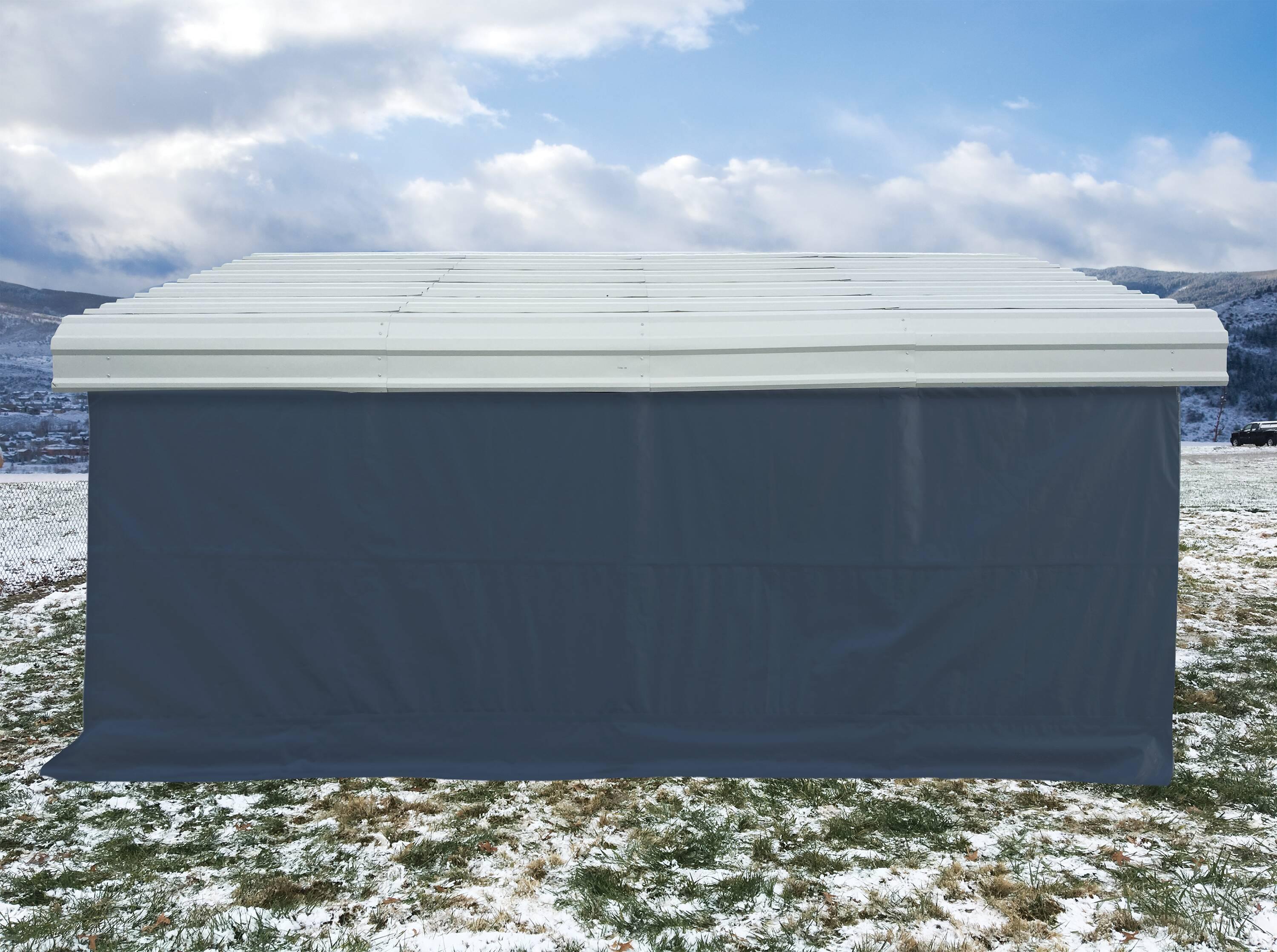 Arrow Carports Enclosure Kit for Galvanized Steel Carport, Fabric Carport Wall Panels, 20' x 20' x 7'