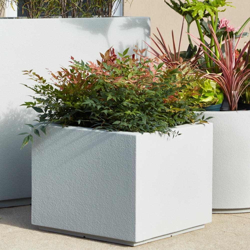 23'' Sandstone Granite Composite Square Outdoor Planter