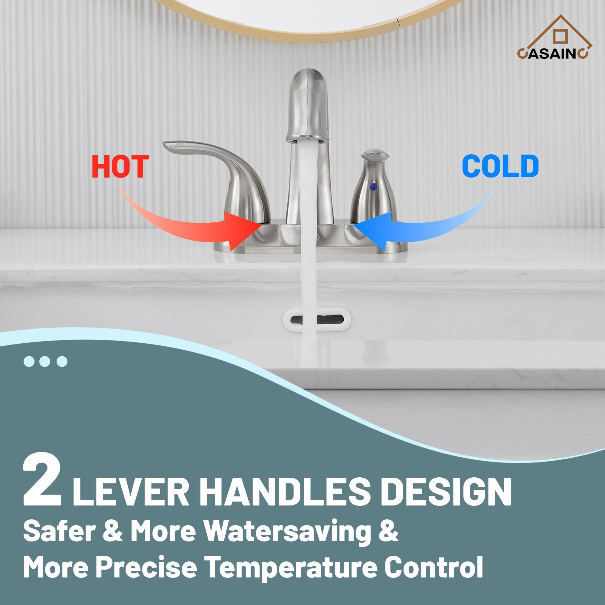 1.2 Flow Centerset Bathroom Sink Faucet with Drain