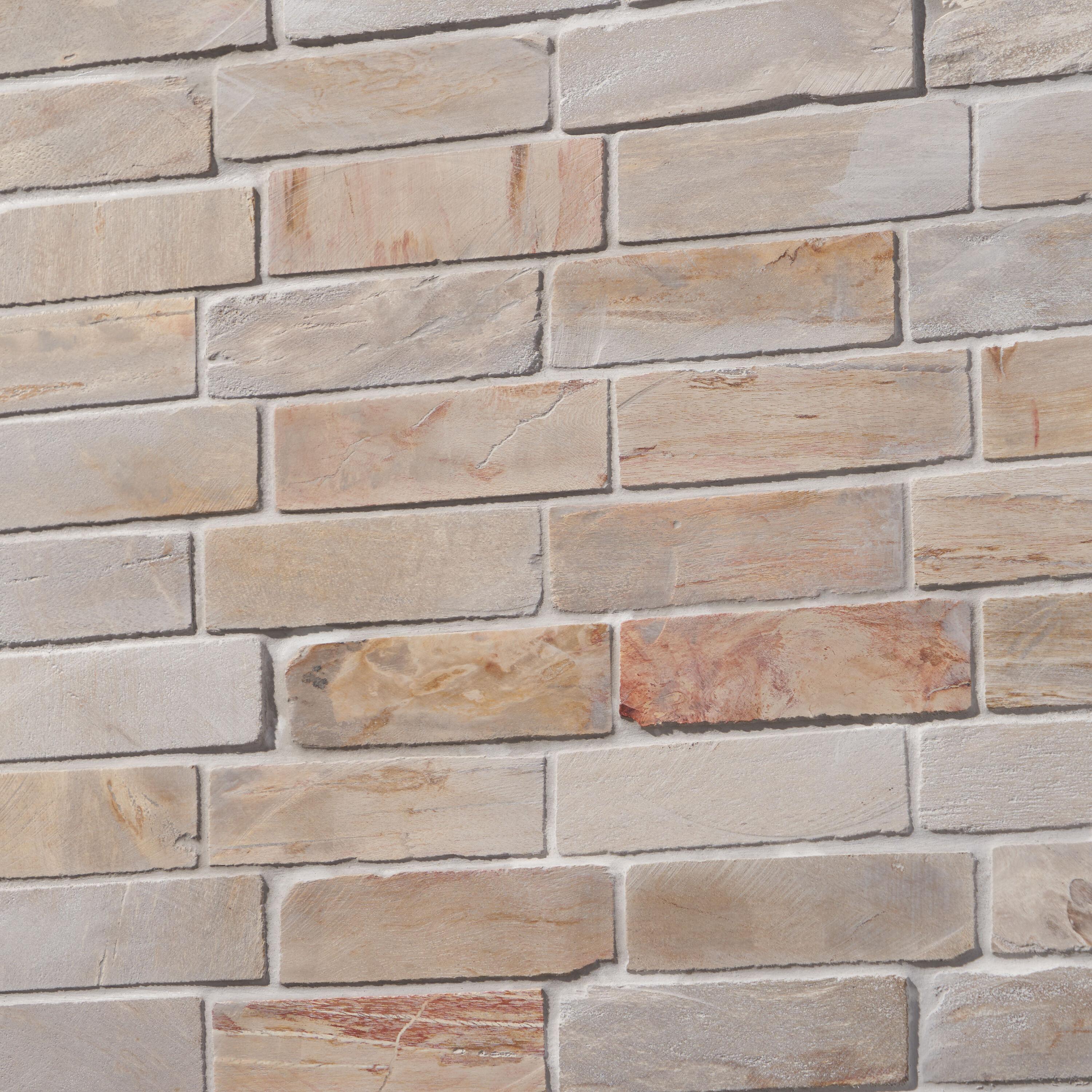 Artmore Tile Petra Brown 11-in x 12-in Tumbled Natural stone Stone look Mosaic Floor and Wall Tile ( 0.95-sq ft Piece )