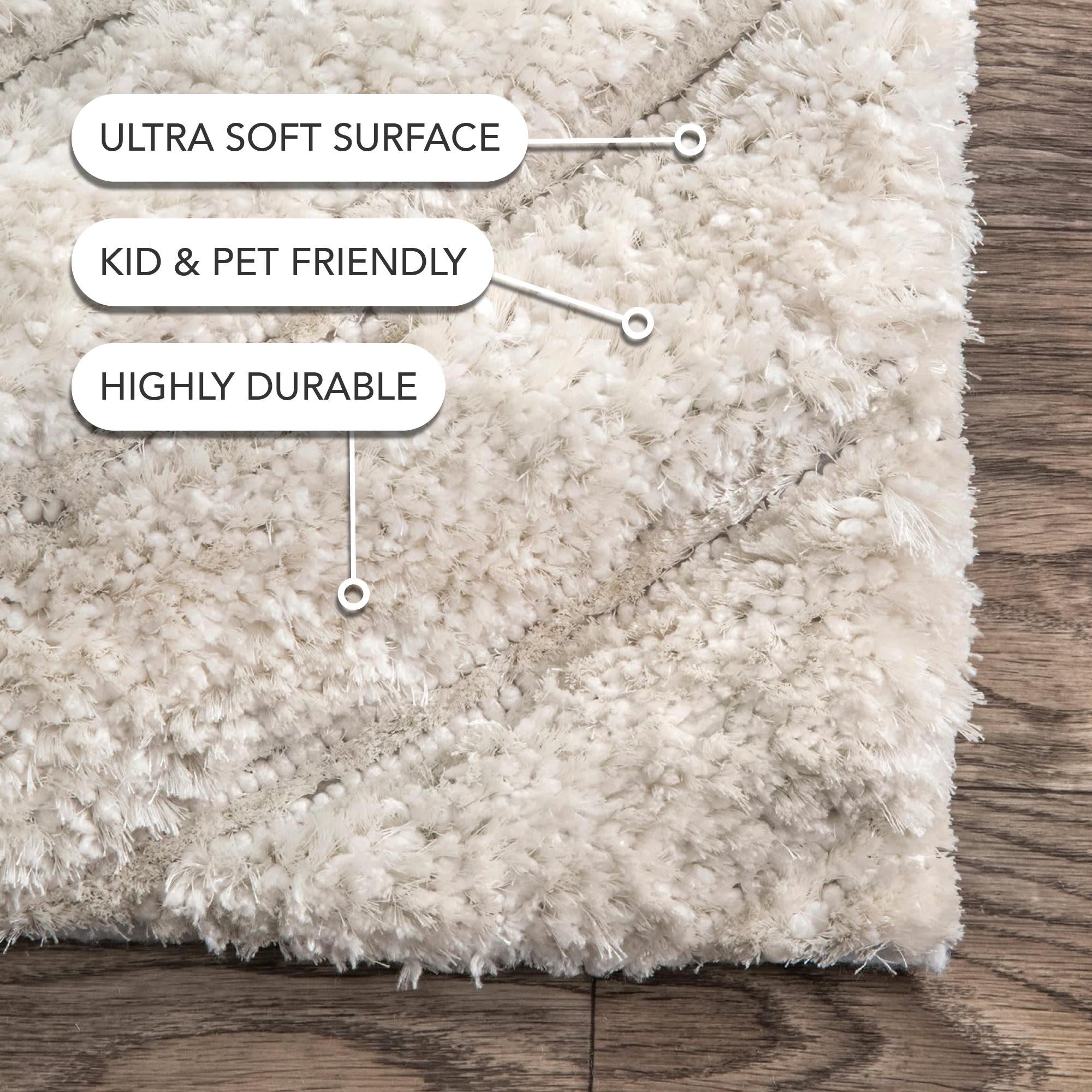Nuloom Isabel Abstract 8x10 Indoor Area Rug for Living Room Bedroom Dining Room, Off White