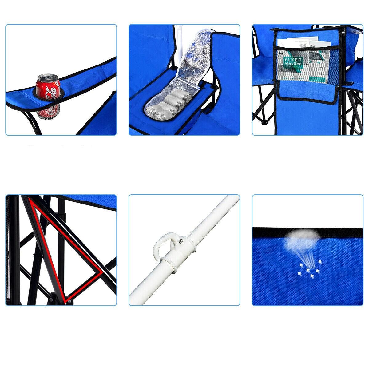 Arlmont & Co. Sayler Fabric Patio Folding Chair Folding Chair Set