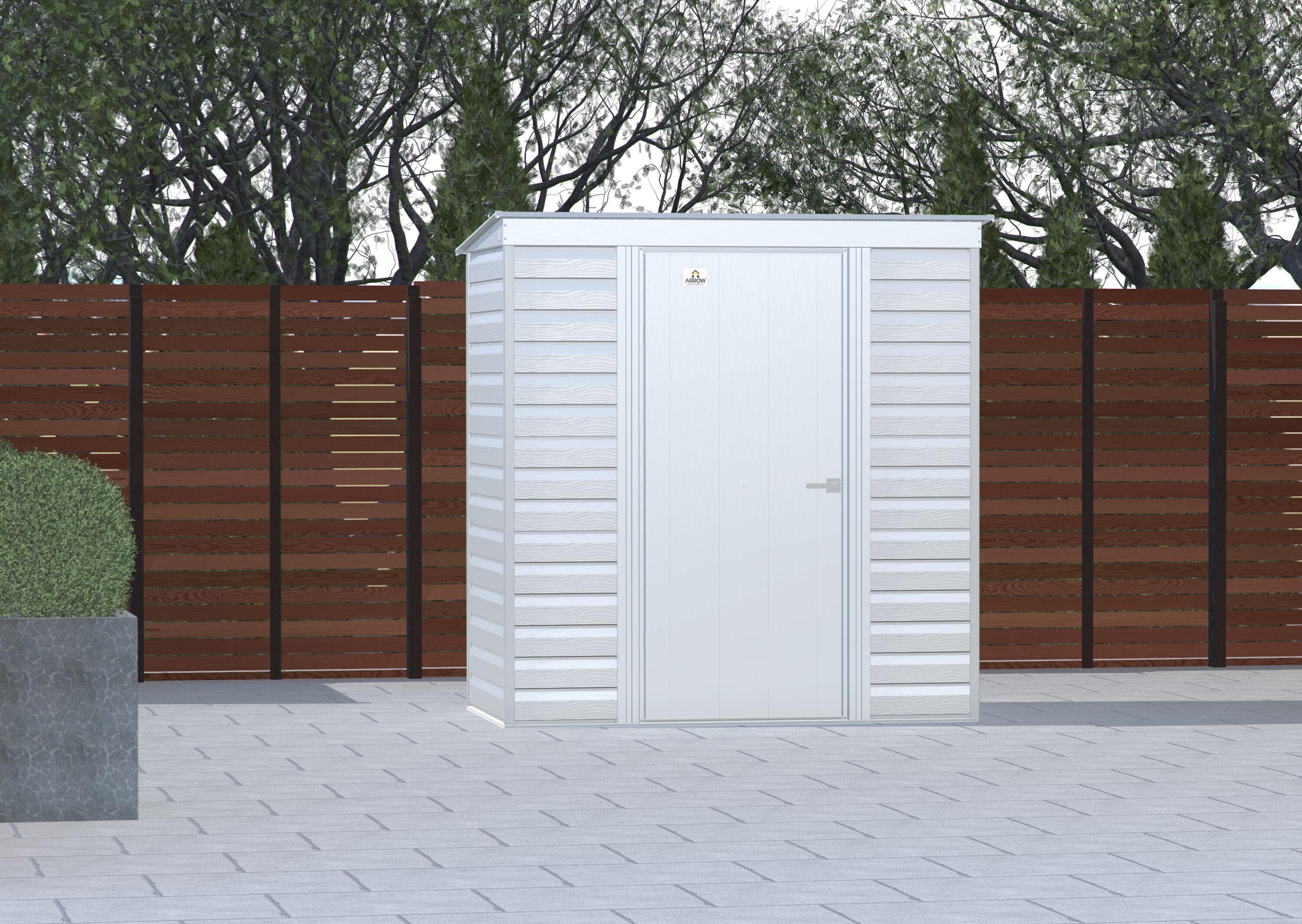 6 ft. W x 4 ft. D Steel Horizontal Storage Shed