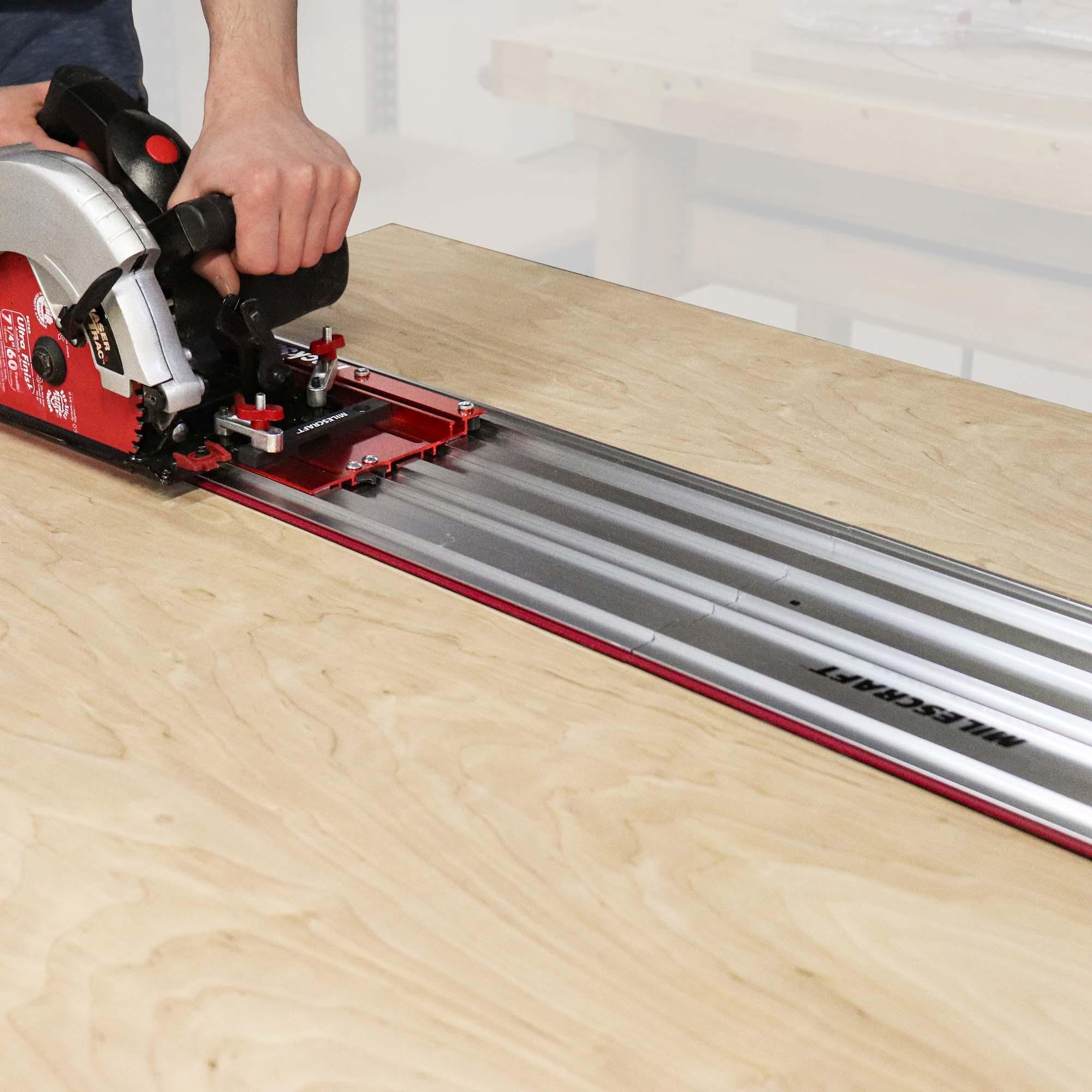 Milescraft Red and Silver Aluminum Track Saw Guide System