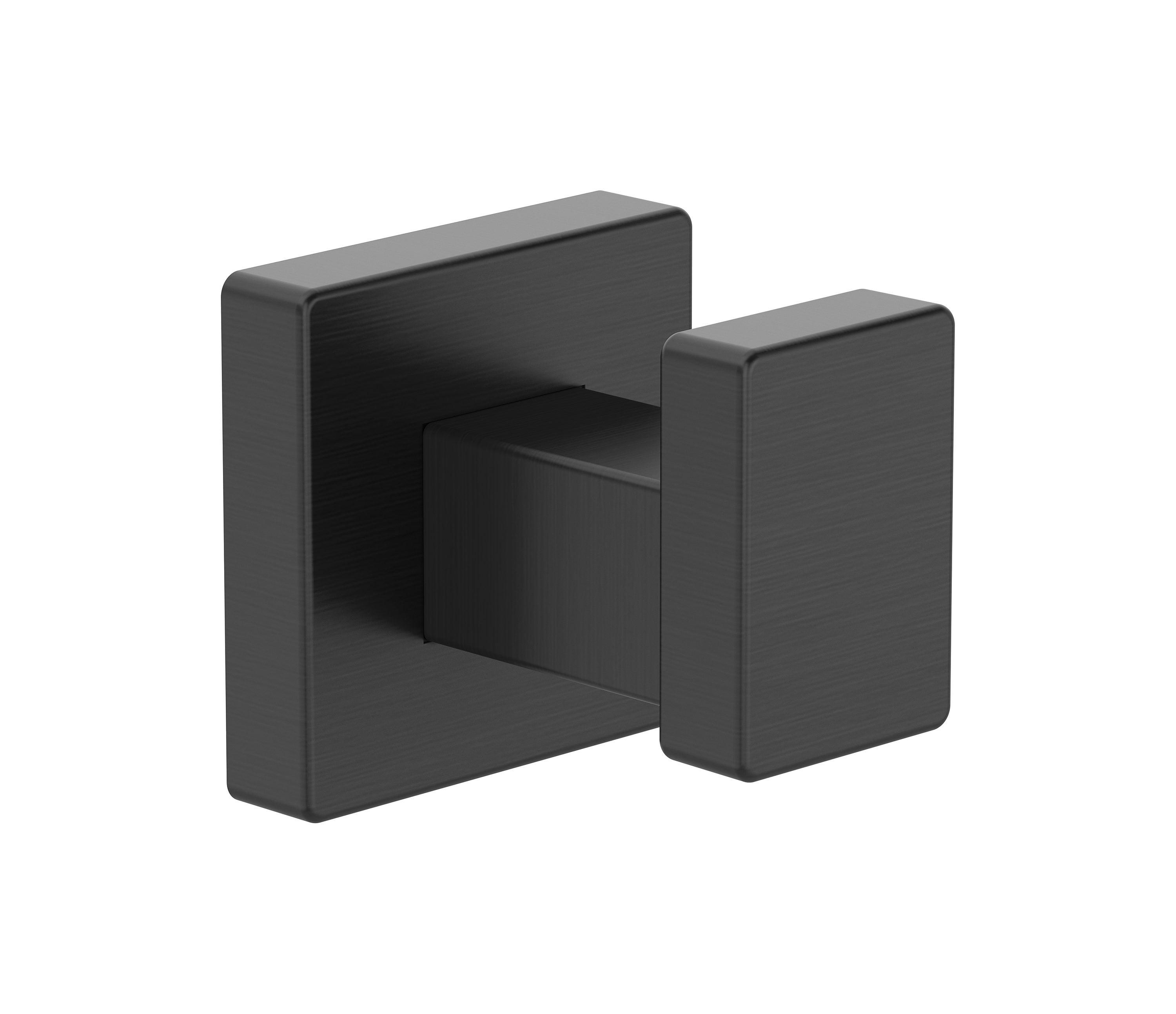 Matte Black Metal Wall-Mounted Duro Robe Hook