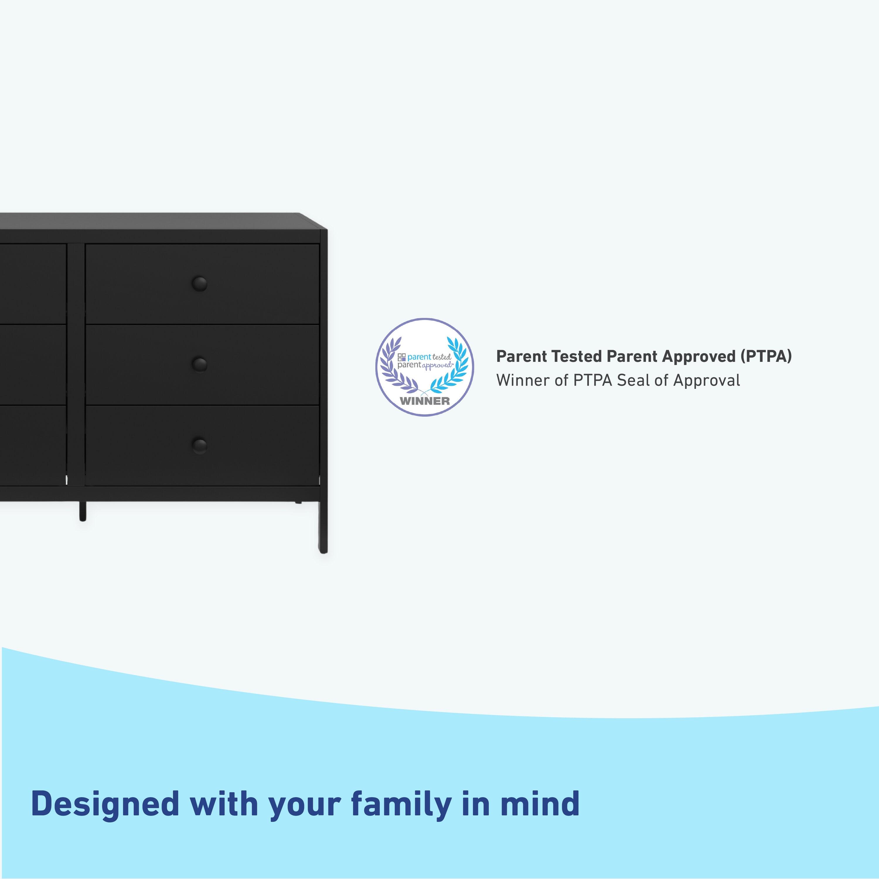 Graco Universal 6-Drawer Double Dresser - Black
