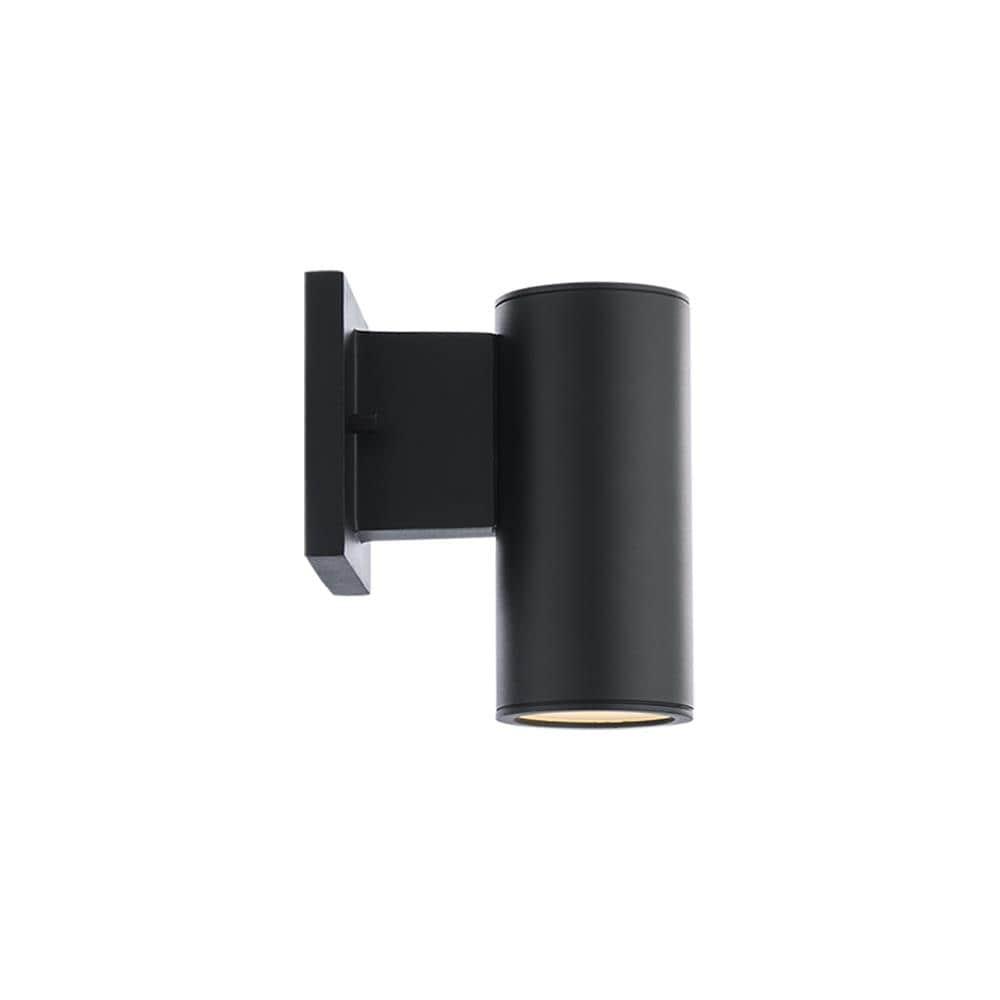 Black Acrylic Cylinder Dimmable LED Wall Sconce