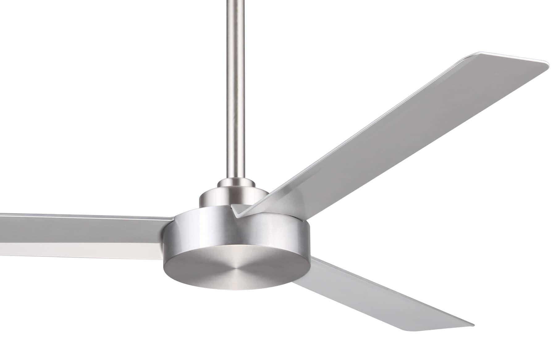 52" Minka Aire Modern 3 Blade Indoor Ceiling Fan Brushed Aluminum Silver for Living Room Kitchen Bedroom Family Dining House Home