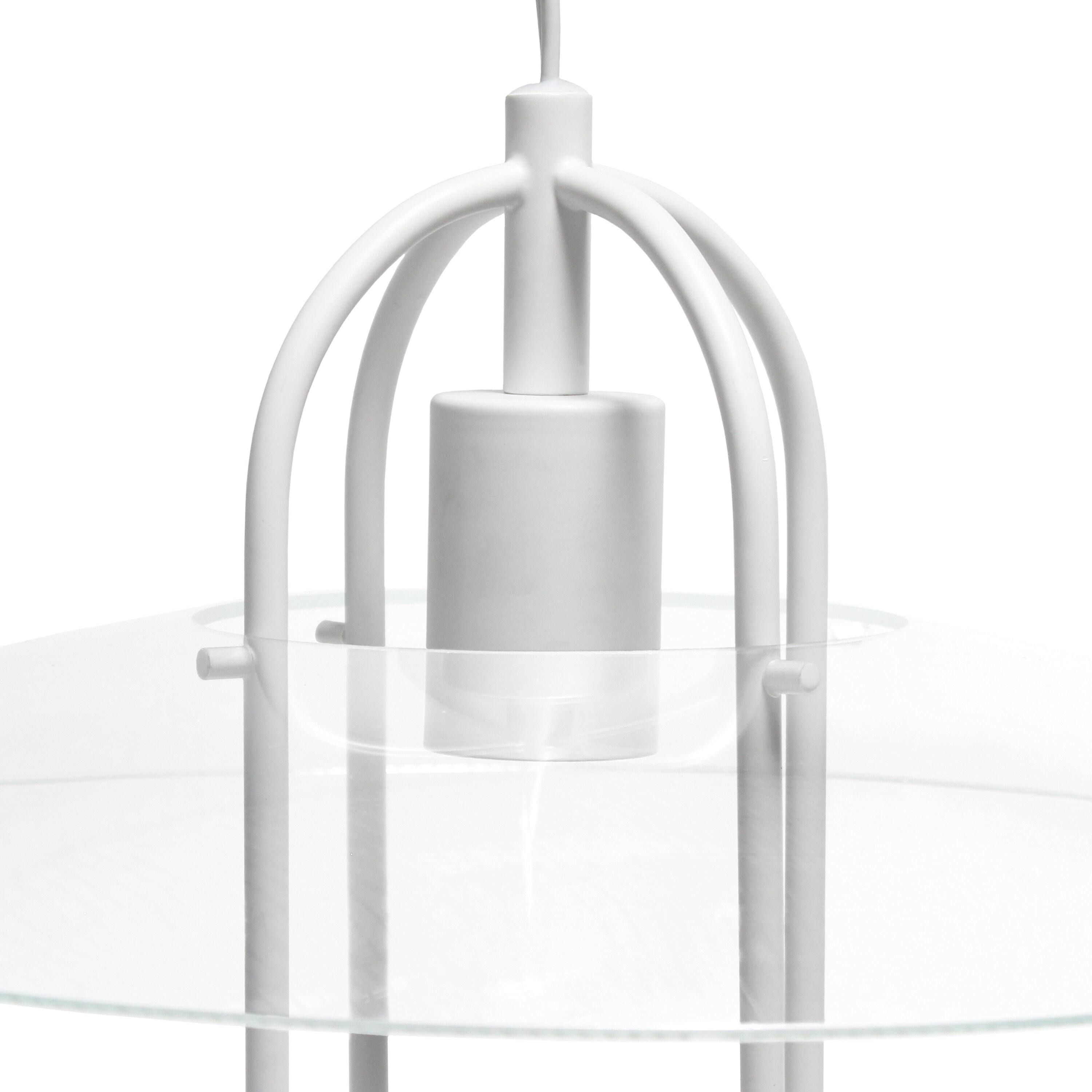 Lalia Home Iron 1 Light Elongated Pendant in White