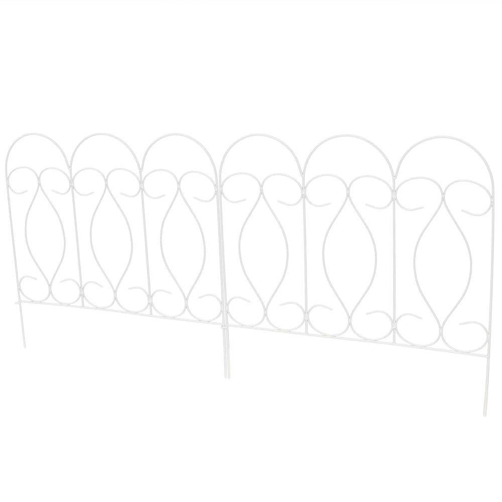 SunnyDaze Decor Traditional 24" x 24" Steel Decorative Garden Fence Panels (Set of 5)