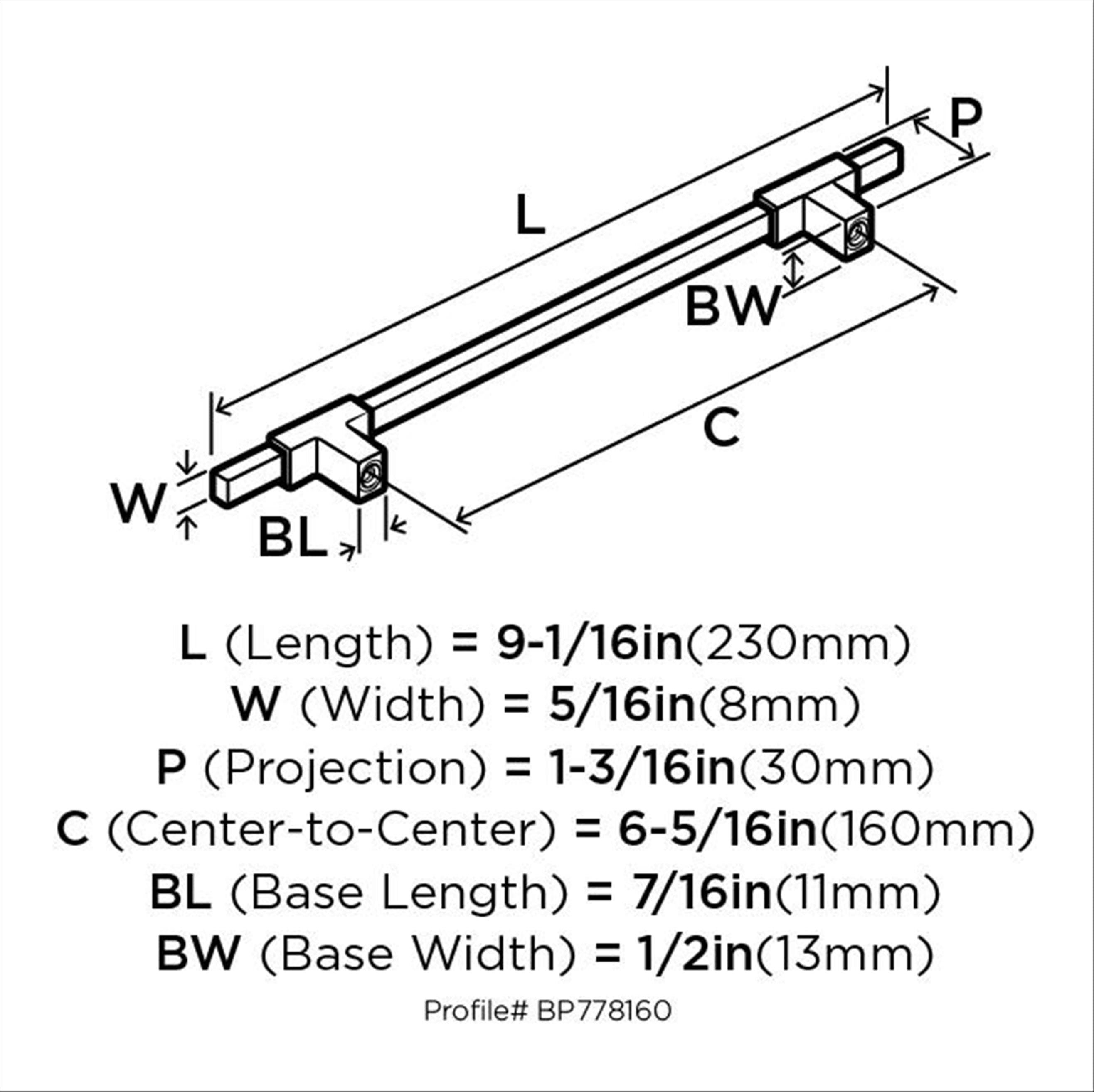 Urbanite 6 5/16" Center to Center Bar Pull