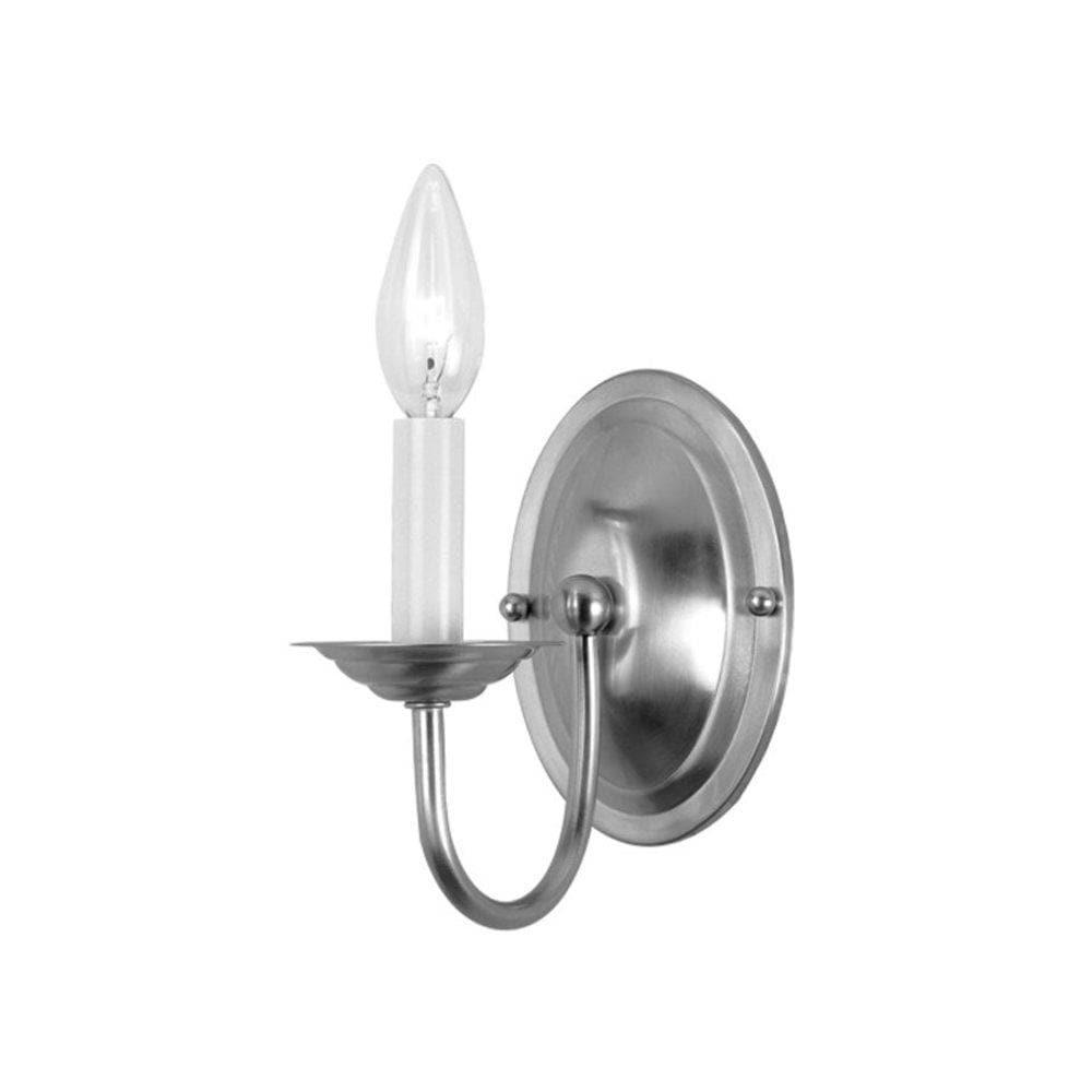 Livex Lighting Home Basics 1 - Light Wall Light in  Brushed Nickel