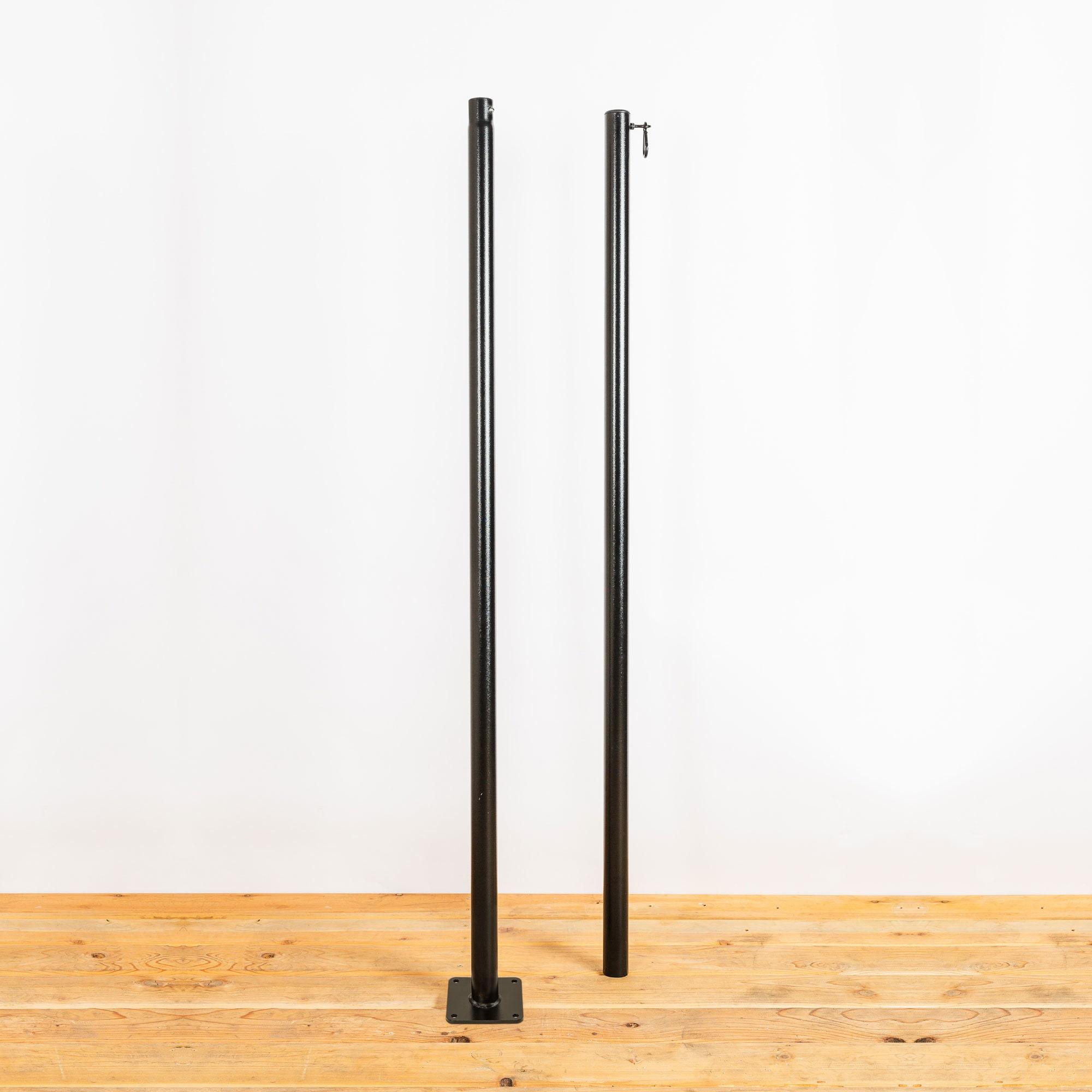 Allsop 9.5ft Heavy-Duty String Light Pole Stand with Freestanding Tank Base for Grass, Patio, Deck, Events