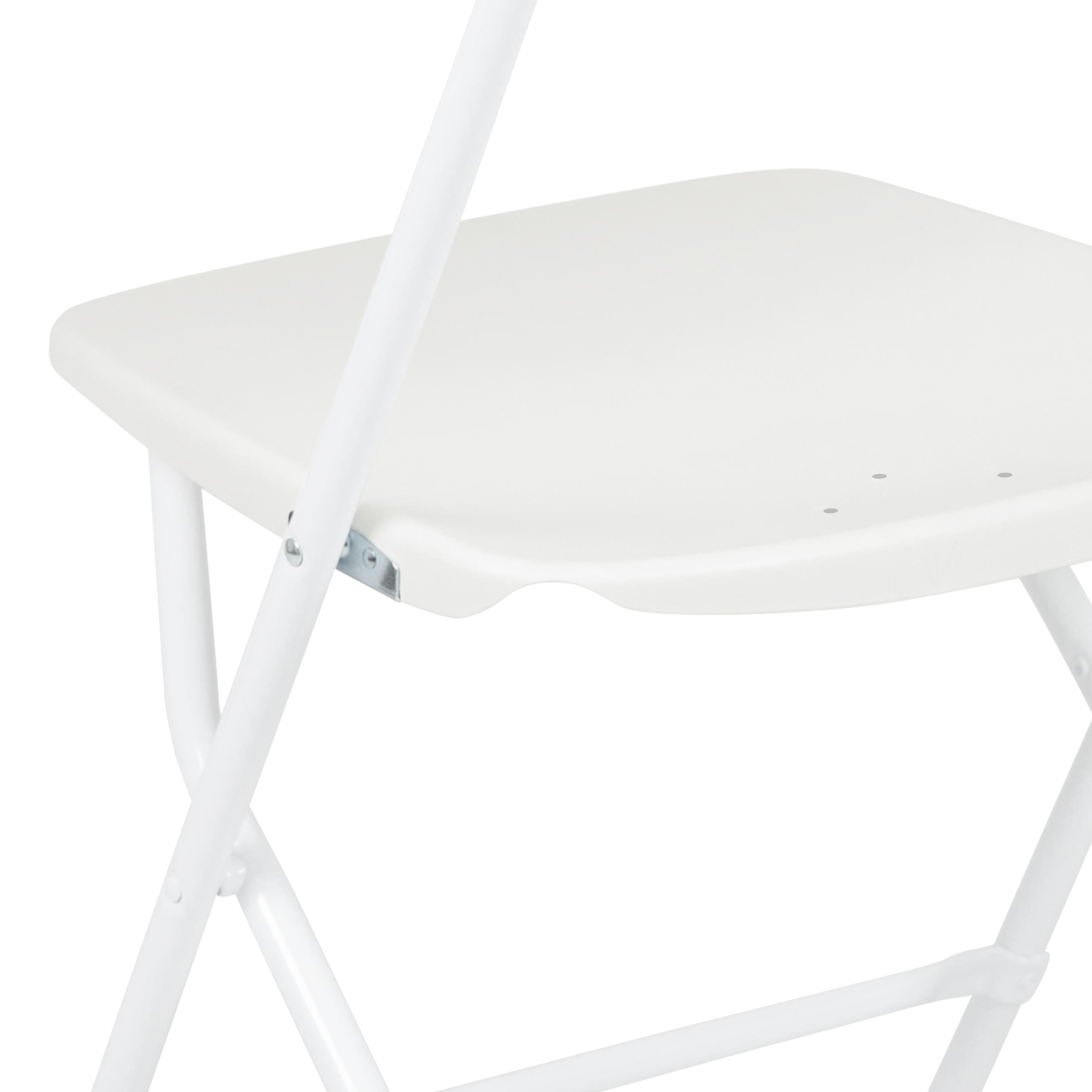 Flash Furniture Hercules Series Plastic Folding Chair White - 2 Pack 650LB Weight Capacity Comfortable Event Chair-Lightweight Folding Chair