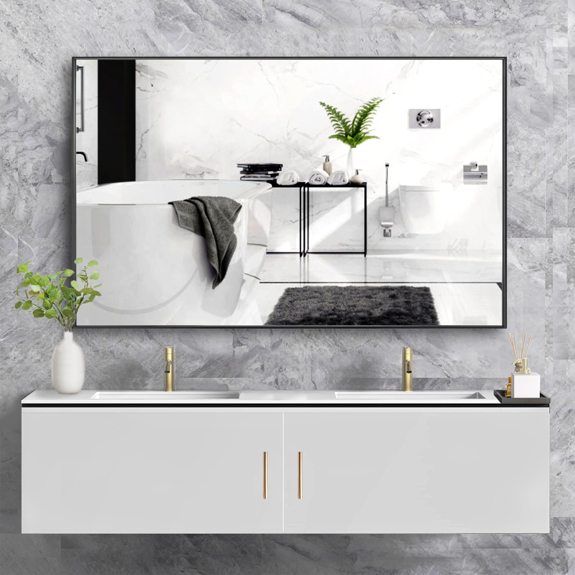 Ledel Modern & Contemporary Rectangle Bathroom Vanity Mirror Metal Framed Wall Mirror