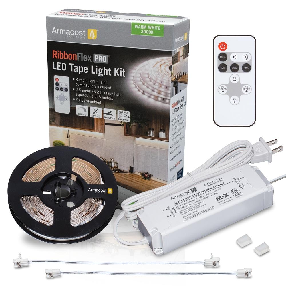 Armacost Warm White LED Tape Light Kit with Remote