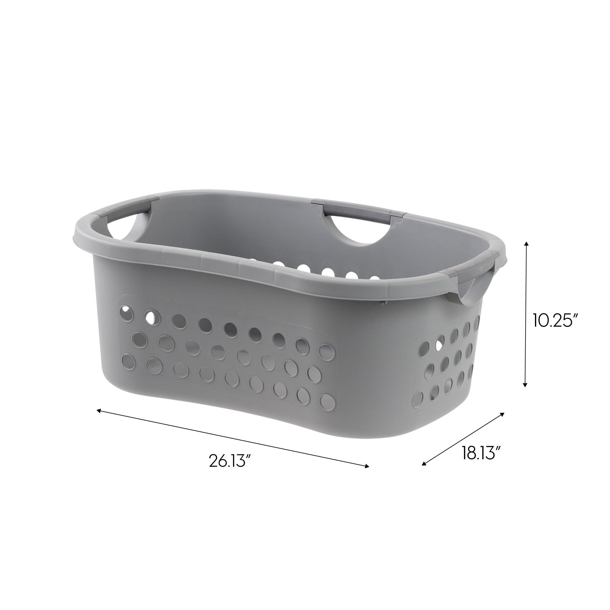 Plastic Laundry Basket with Handles (Set of 2)