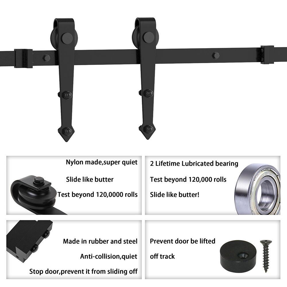 Lazio Sliding Standard Single Barn Door Hardware Kit