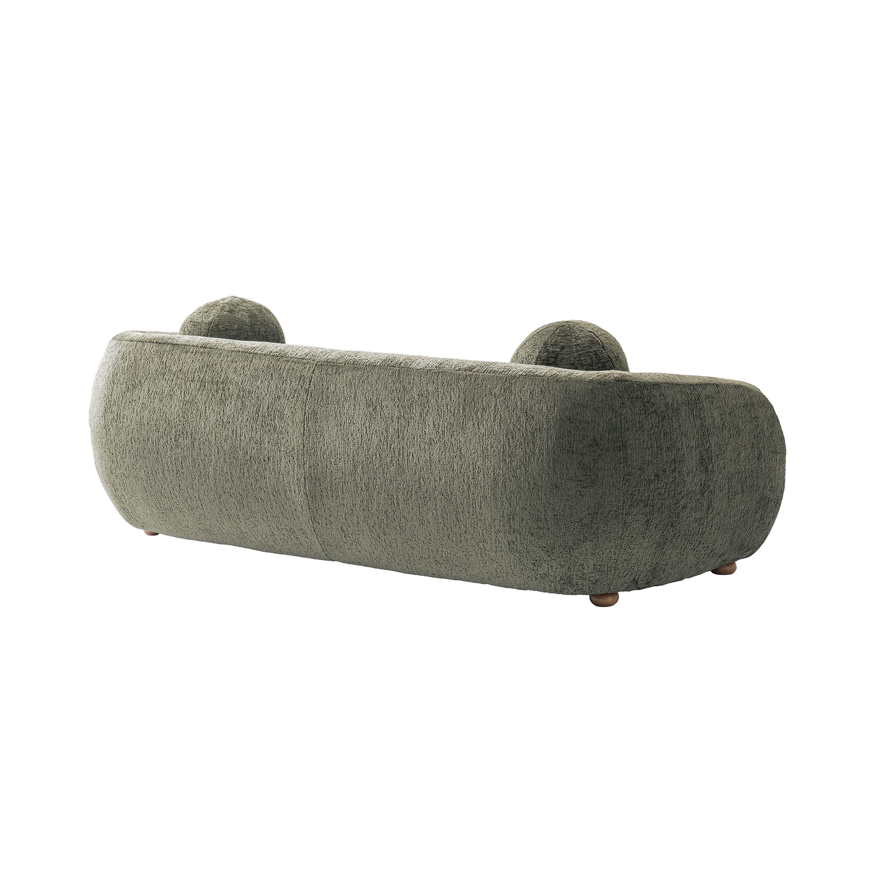 Manhattan Comfort 85.8" Tribeca Modern Chenille Upholstered Sofa Olive Green
