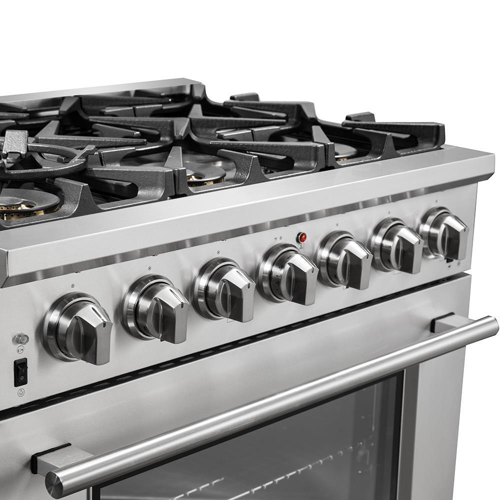 Capriasca - Titanium Professional 36" Freestanding Dual Fuel Range