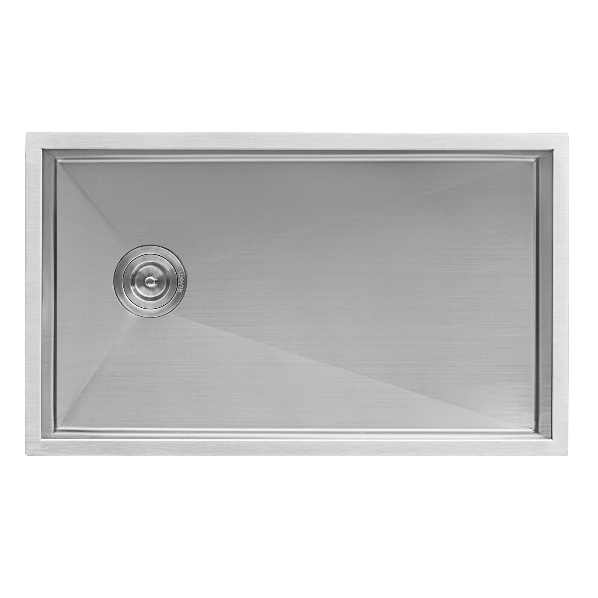 Ruvati Slope Bottom Offset Drain Reversible Kitchen Sink Undermount Stainless Steel