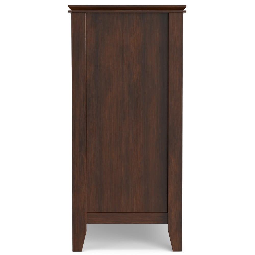 Simpli Home Artisan 54"W Solid Wood Sideboard Buffet with Tempered Glass Doors and 6 Drawers