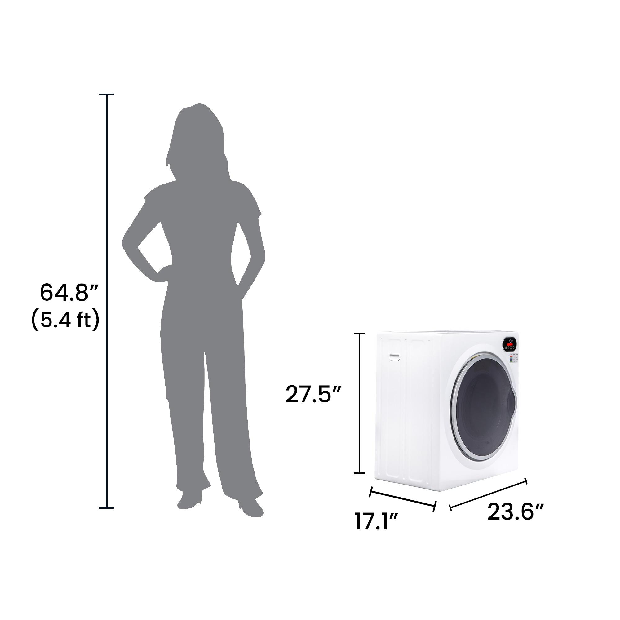 Equator Ultra Compact Short Vented SENSOR Dryer 2.6cf/10lb LED Ops 110V/1400W