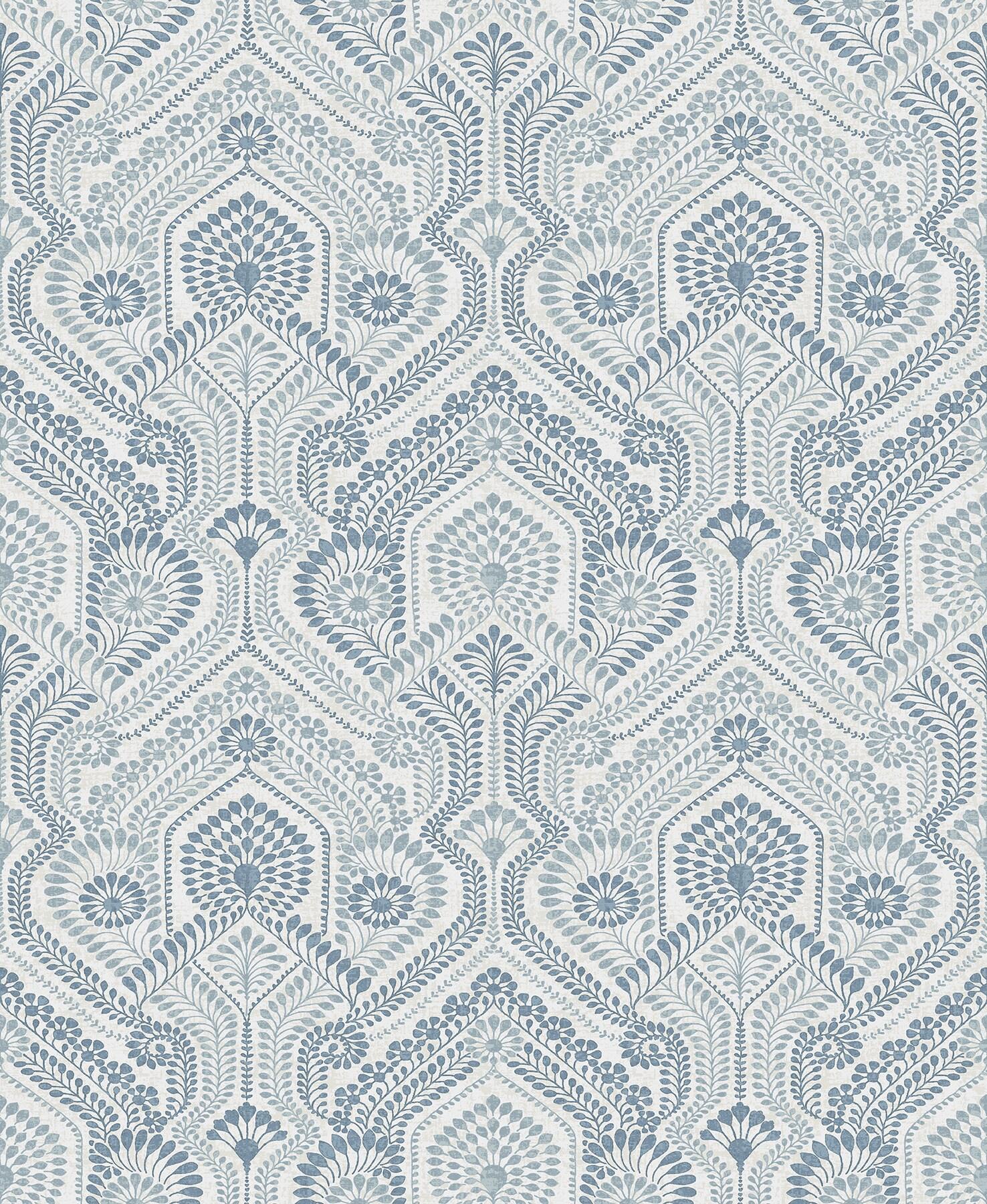 A-Street Prints Fernback Grey Ornate Botanical Wallpaper | Perigold