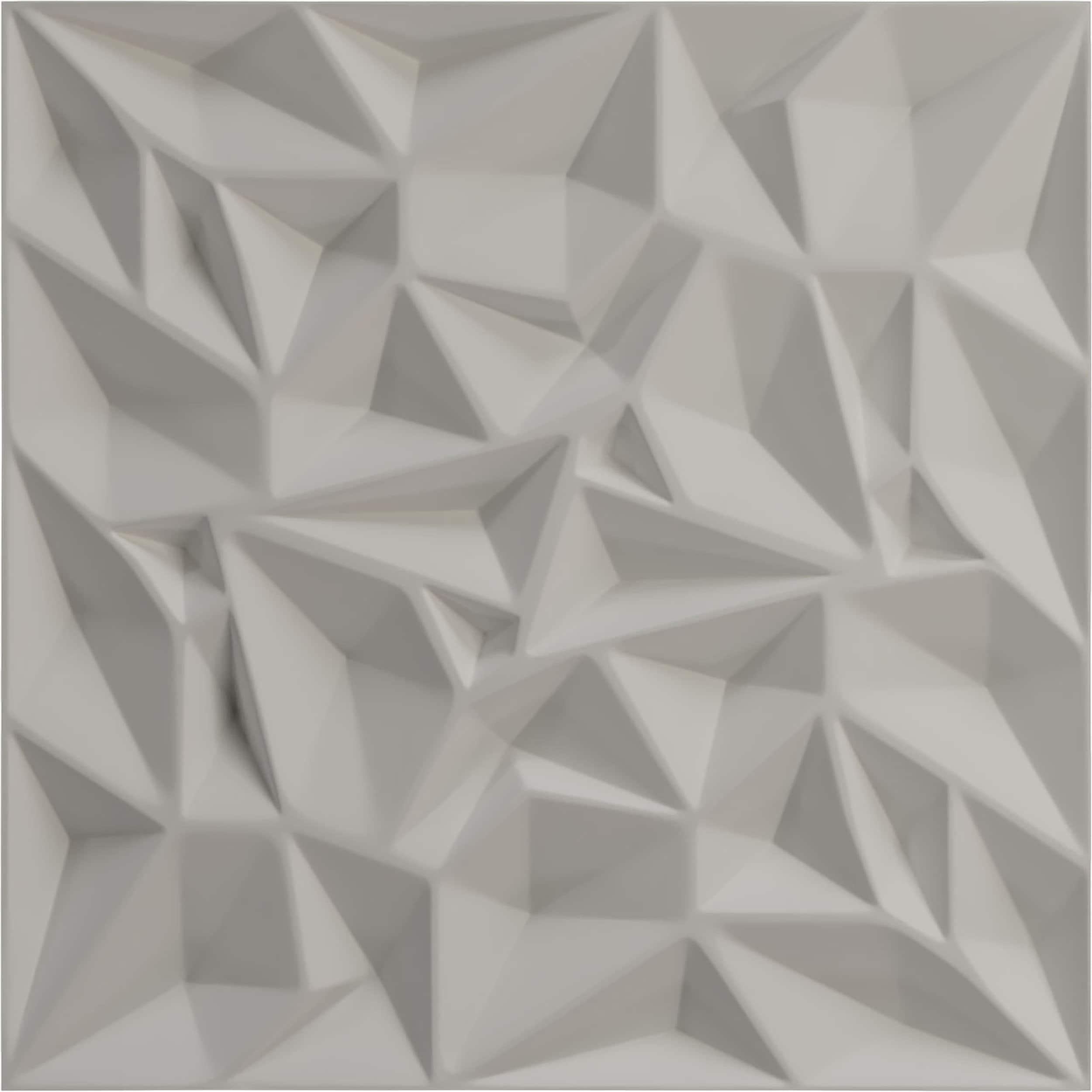 19 5/8"W x 19 5/8"H Leto EnduraWall Decorative 3D Wall Panel, Universal Pearl Metallic Sea Mist (Covers 2.67 Sq. Ft.)