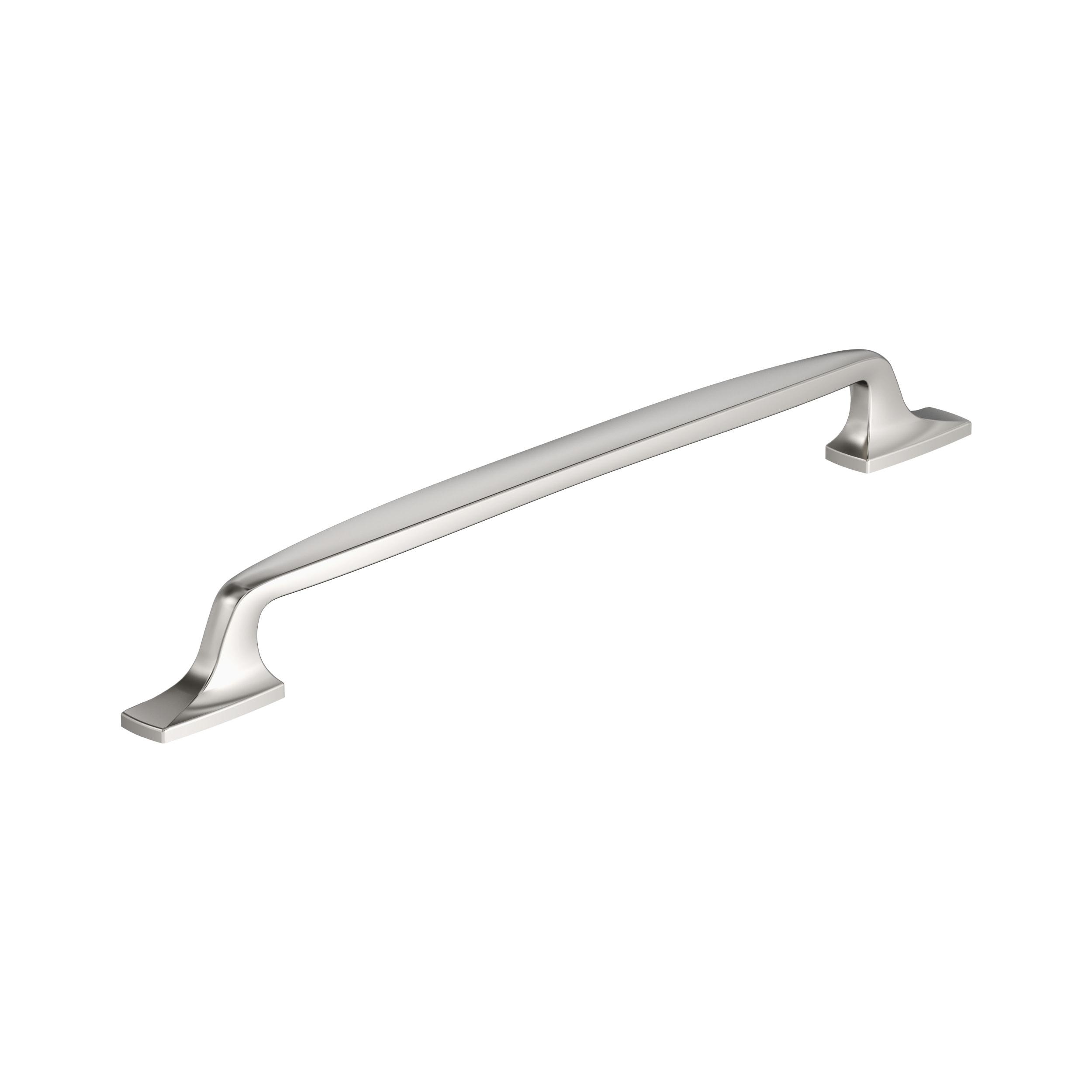 Amerock Highland Ridge 10-1/16 inch (256mm) Center-to-Center Polished Nickel Cabinet Pull