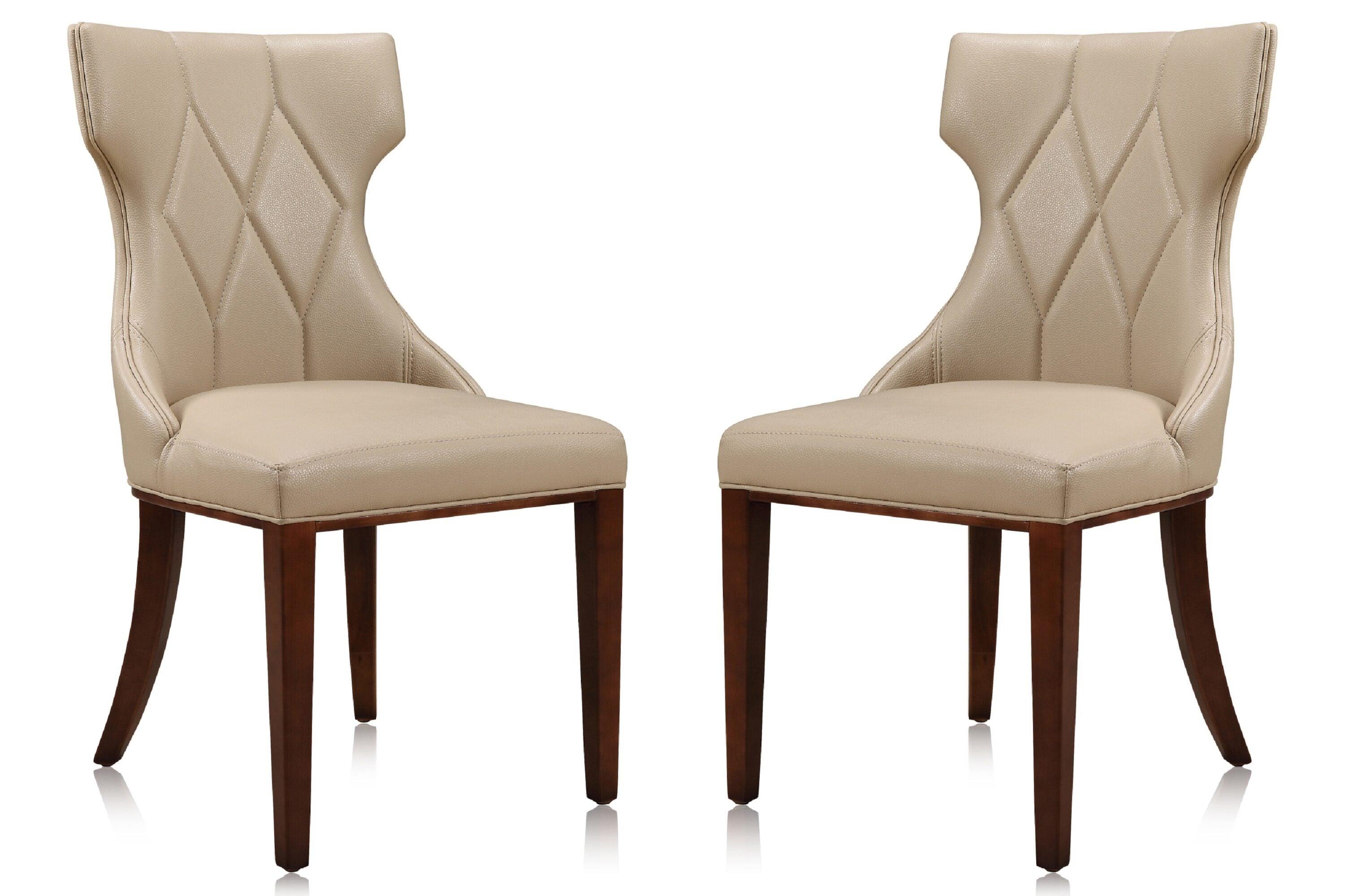 Rosdorf Park Reine Upholstered Wing Back Side chair (Set of 2)