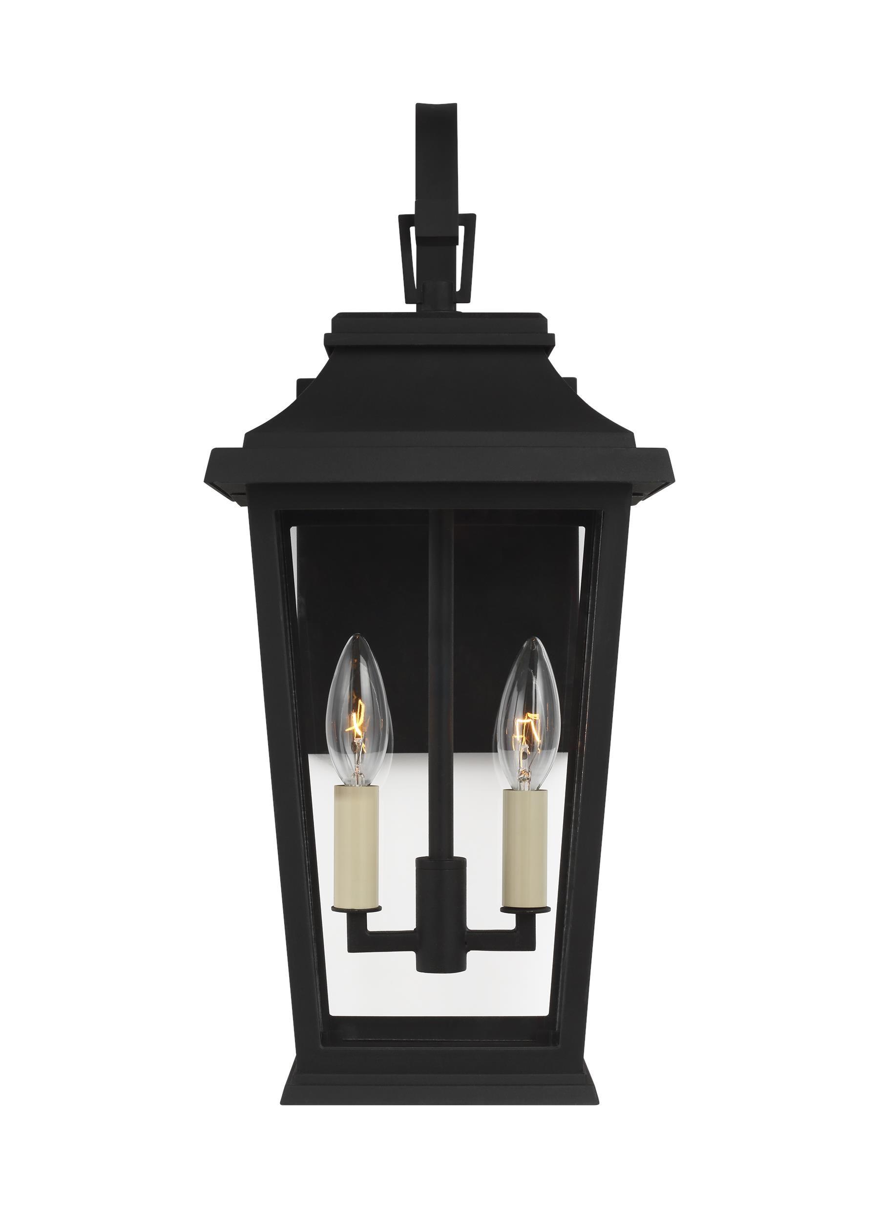 Generation Lighting Warren 19 1/2" High Black 2-Light Outdoor Wall Light