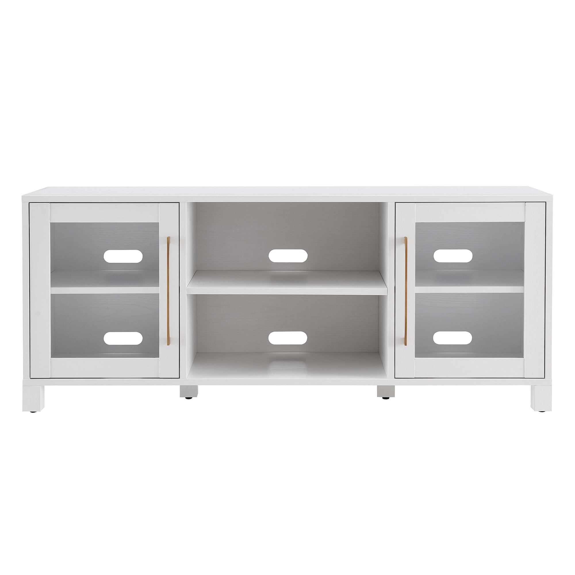 Evelyn&Zoe Quincy Rectangular TV Stand for TV's up to 65", White