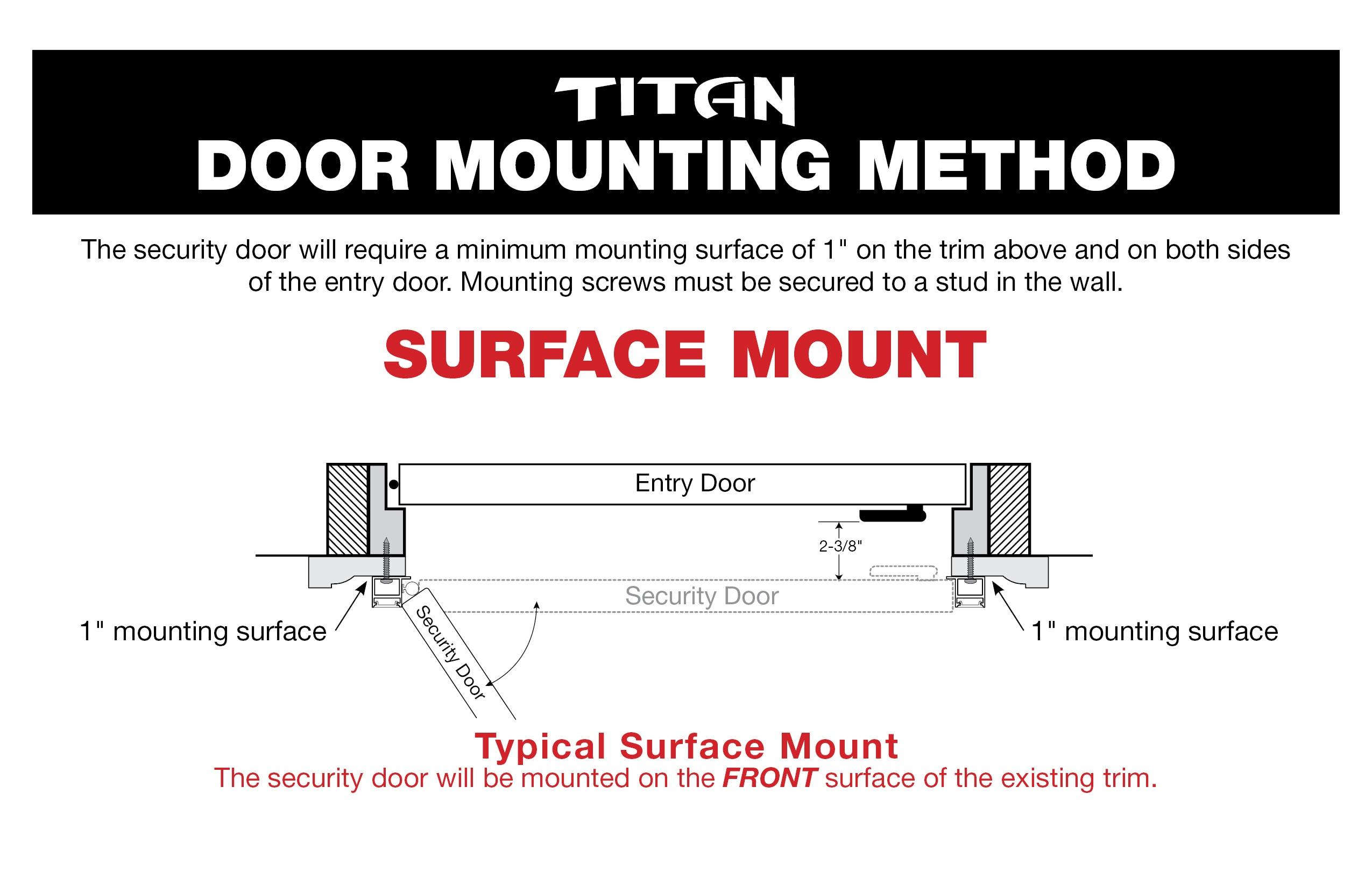 Titan Security Doors Meshtec 81.6'' Aluminum Screen Doors