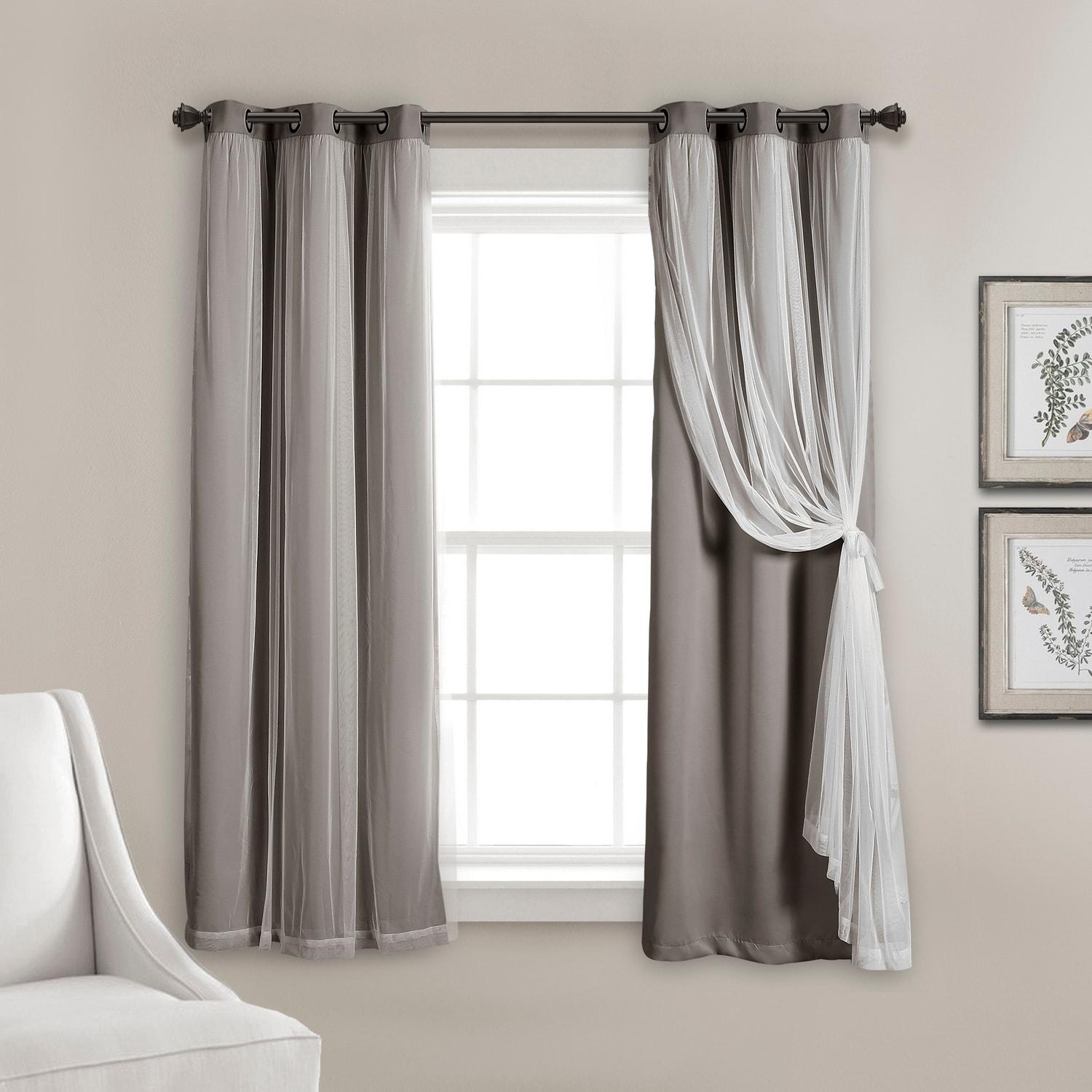 Lush Decor Polyester Blackout Curtain Pair (Set of 2)