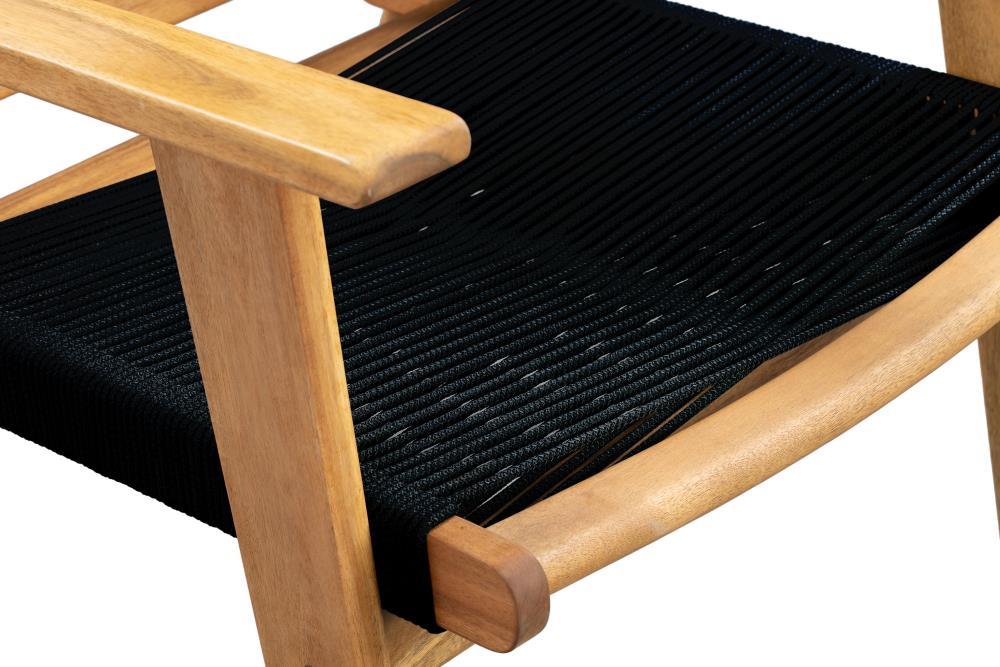 PatioSense Patio Sense Kingsmen Armchair ,Natural Finish ,Midcentury Modern Sofa Chair ,Indoor & Outdoors