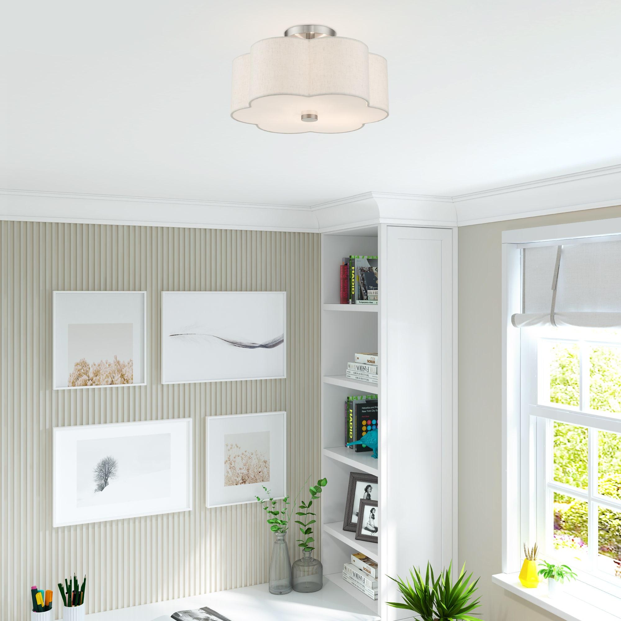Livex Lighting Solstice 3 - Light Semi-Flush Mount in  Brushed Nickel
