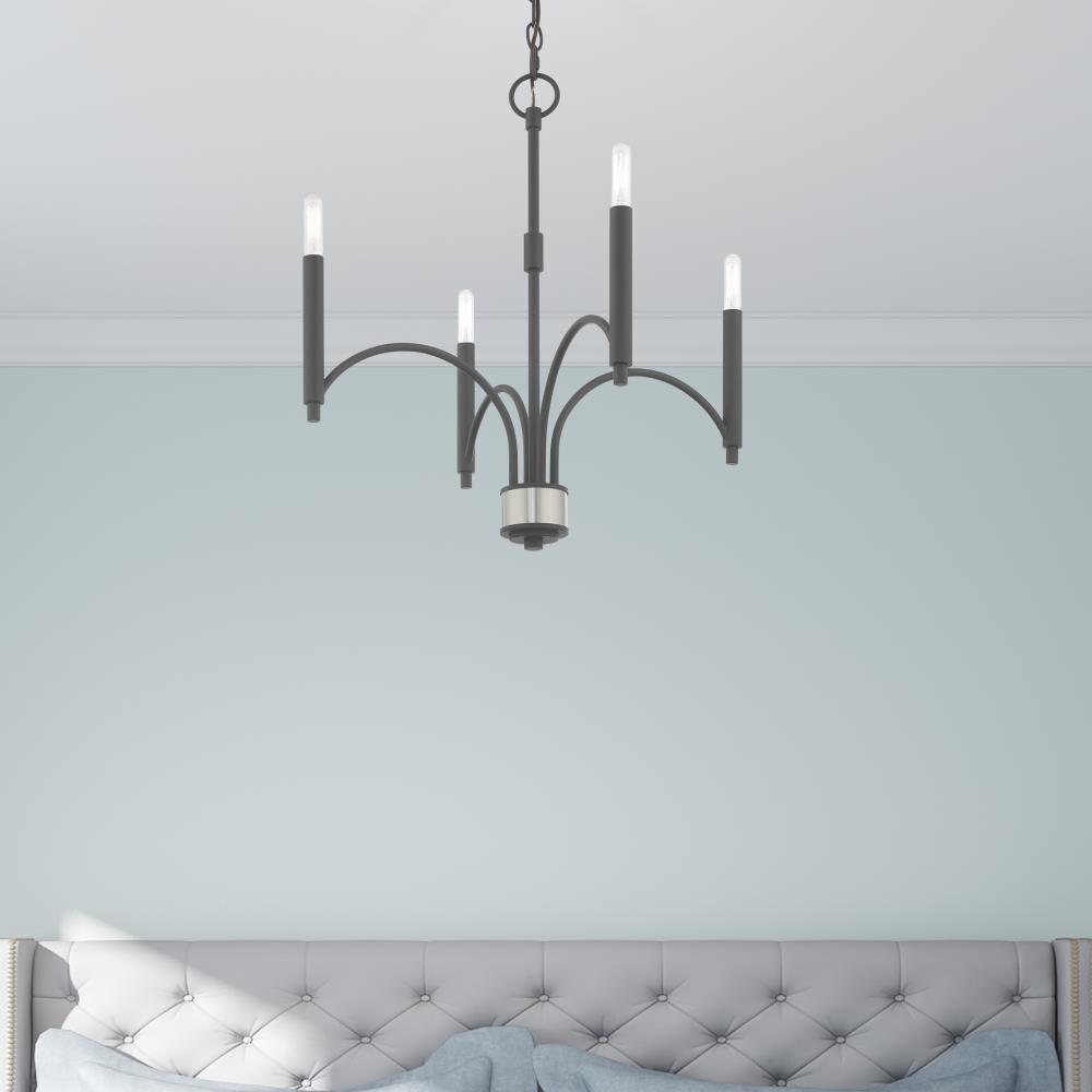 Livex Lighting Wisteria 4 - Light Chandelier in  Scandinavian Gray