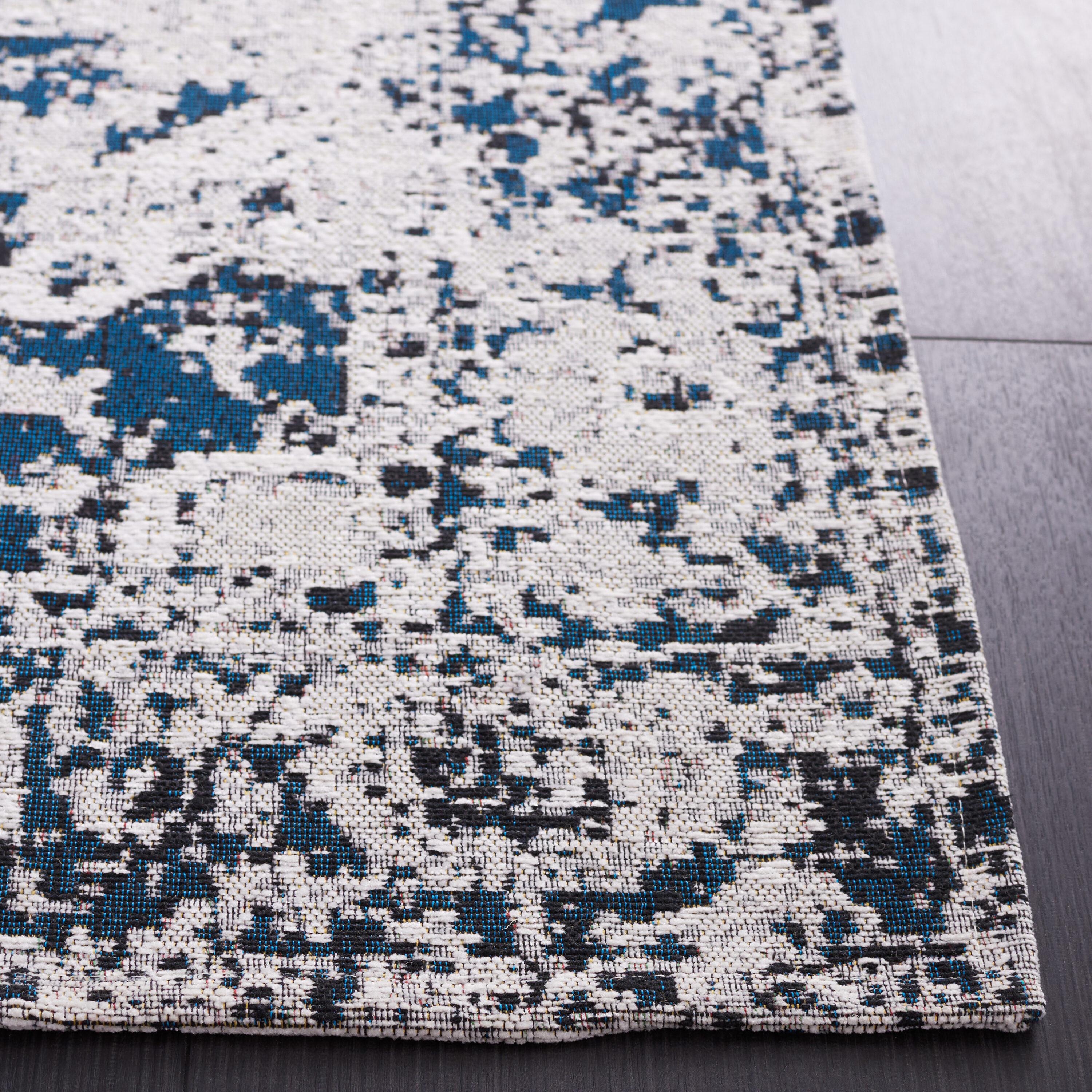 Jasper JSP107 Power Loomed Area Rug - Ivory/Blue - 4'x6' - Safavieh.