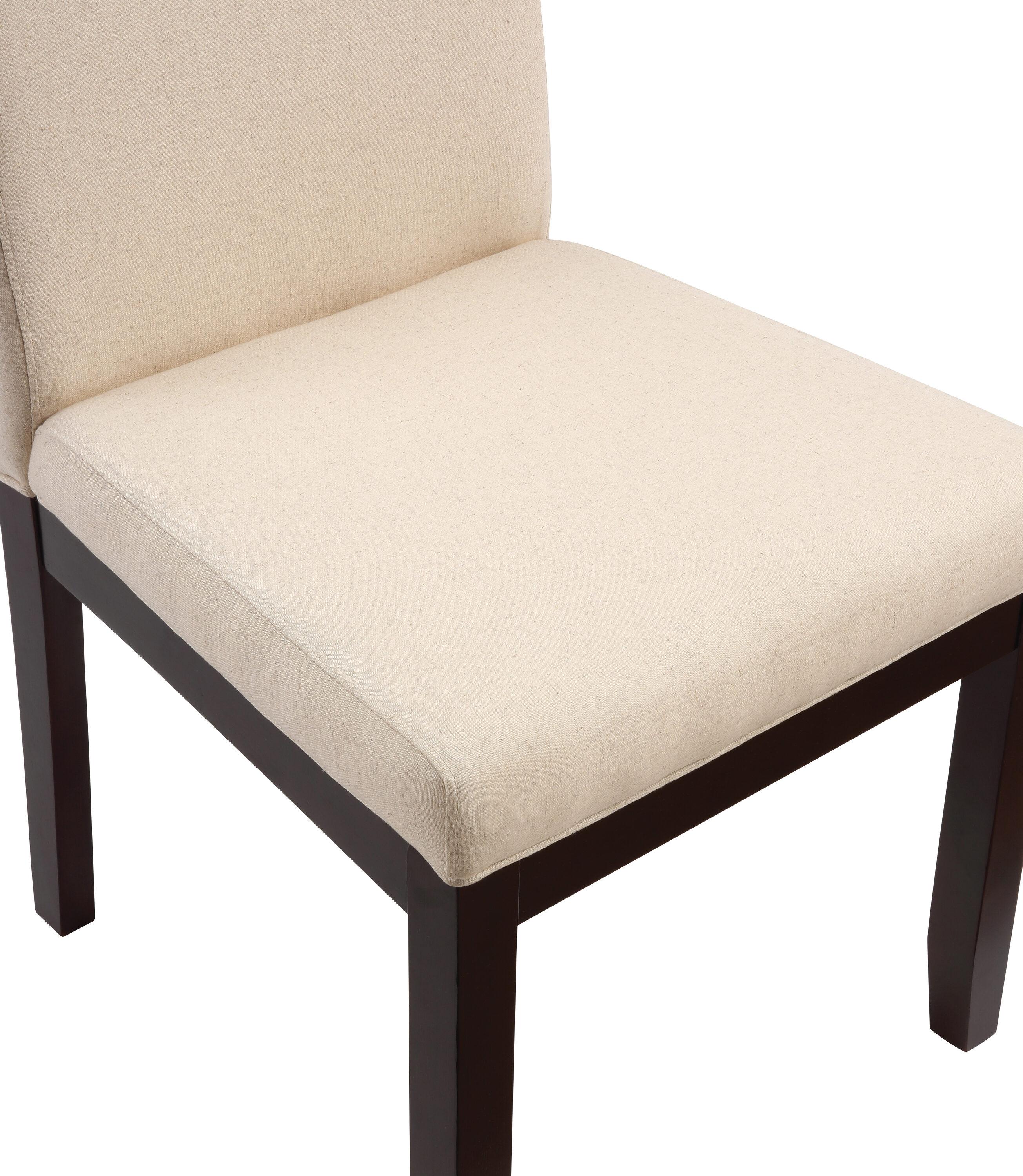 Dakota Parsons Chair Linen - OSP Home Furnishings: Classic Upholstered, Espresso Wood Legs, Easy Clean