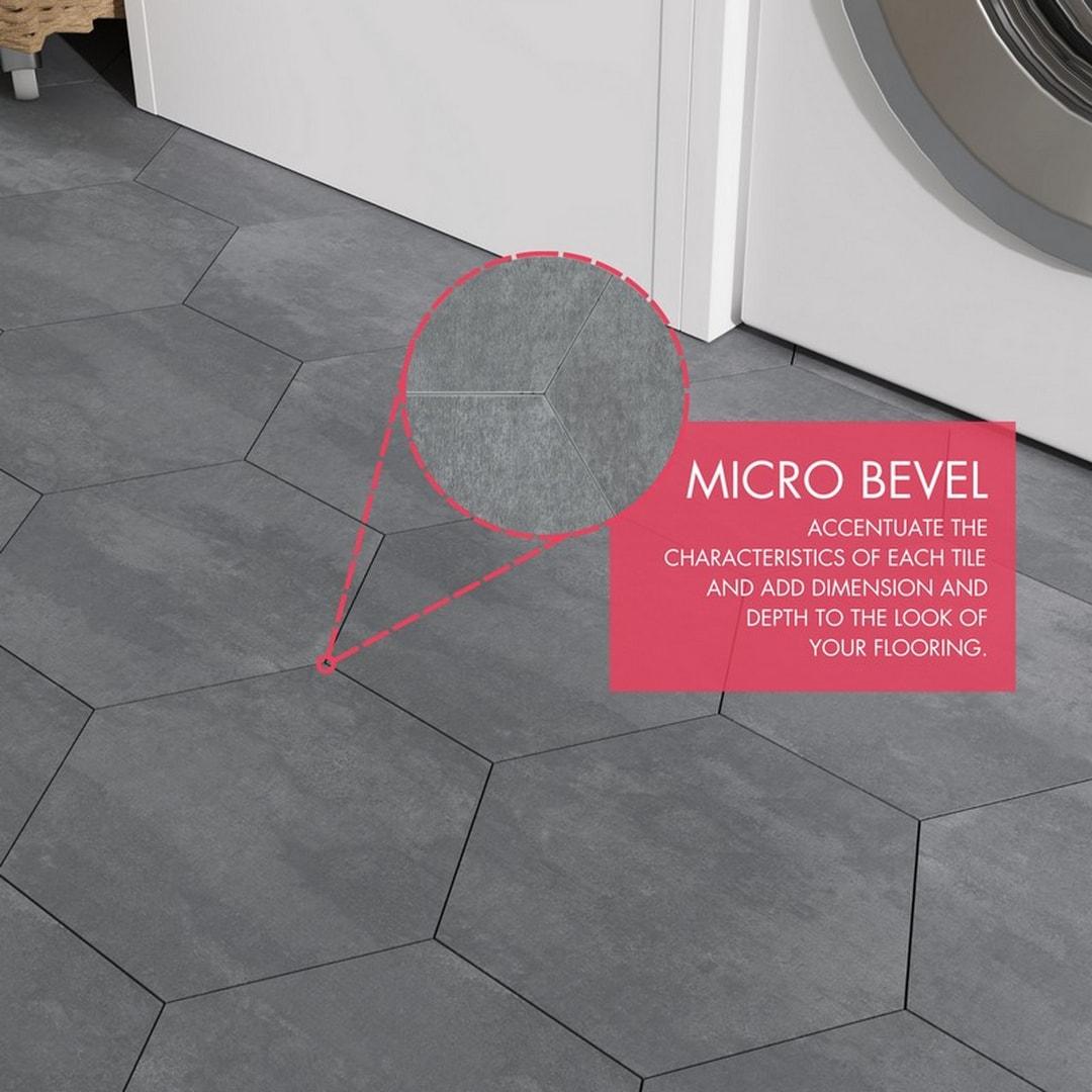 BaseCore HEX Gray 12 MIL x 5.75 in. W Waterproof Peel and Stick Vinyl Plank Sample