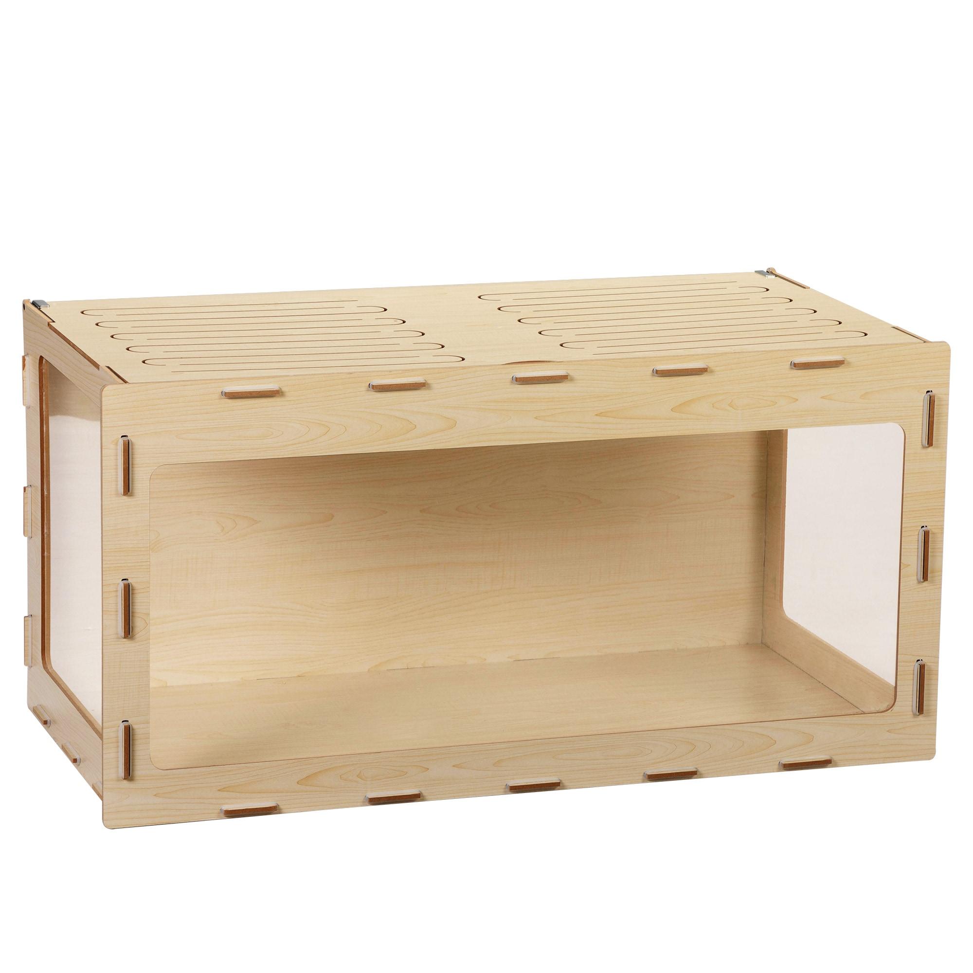 COZIWOW Large Wooden Hamster Cage,Habitat Shelter W/Acrylic Board,Flip Top