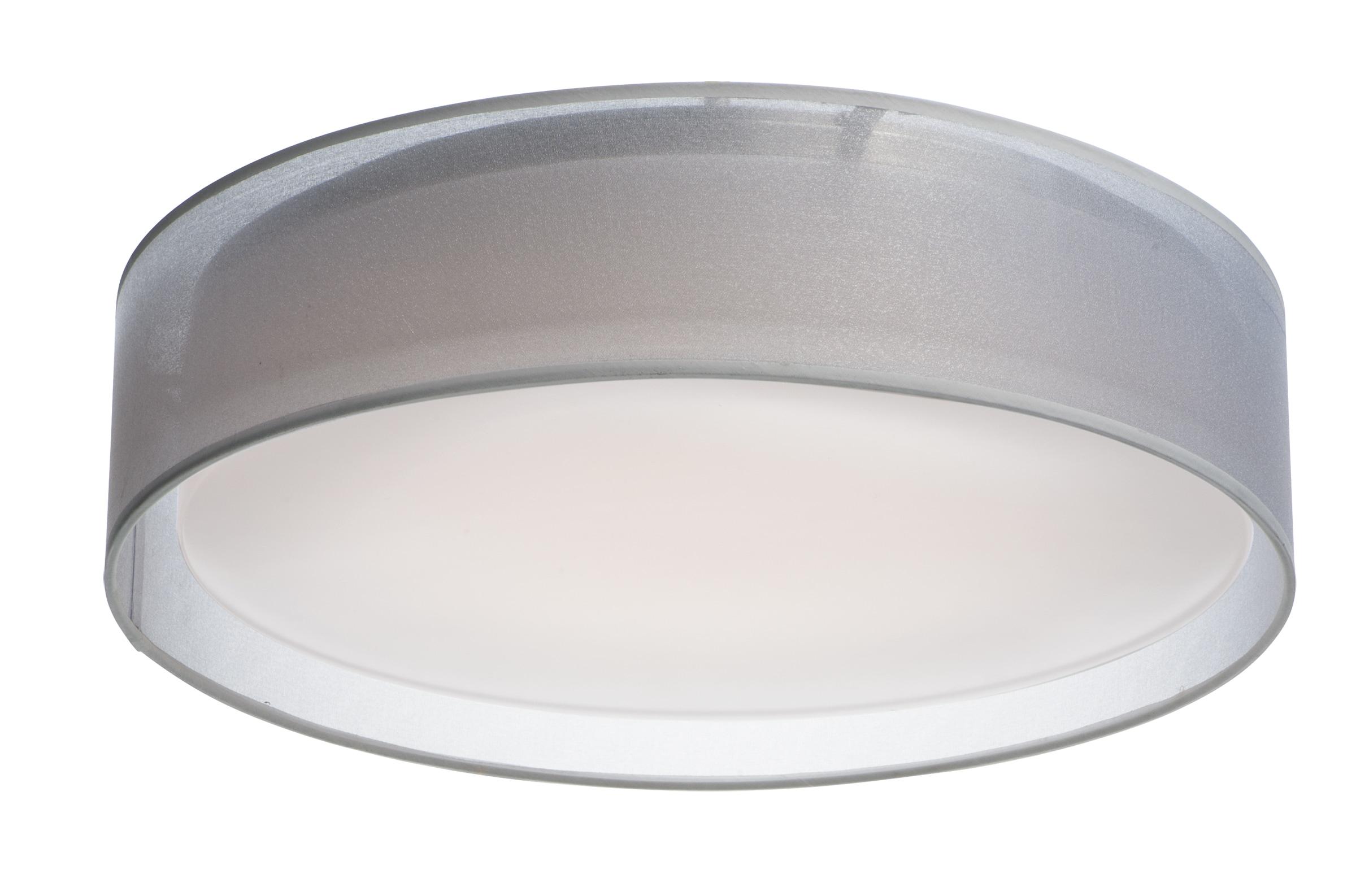 20 in. Prime LED Flush Mount Ceiling Light, White Organza