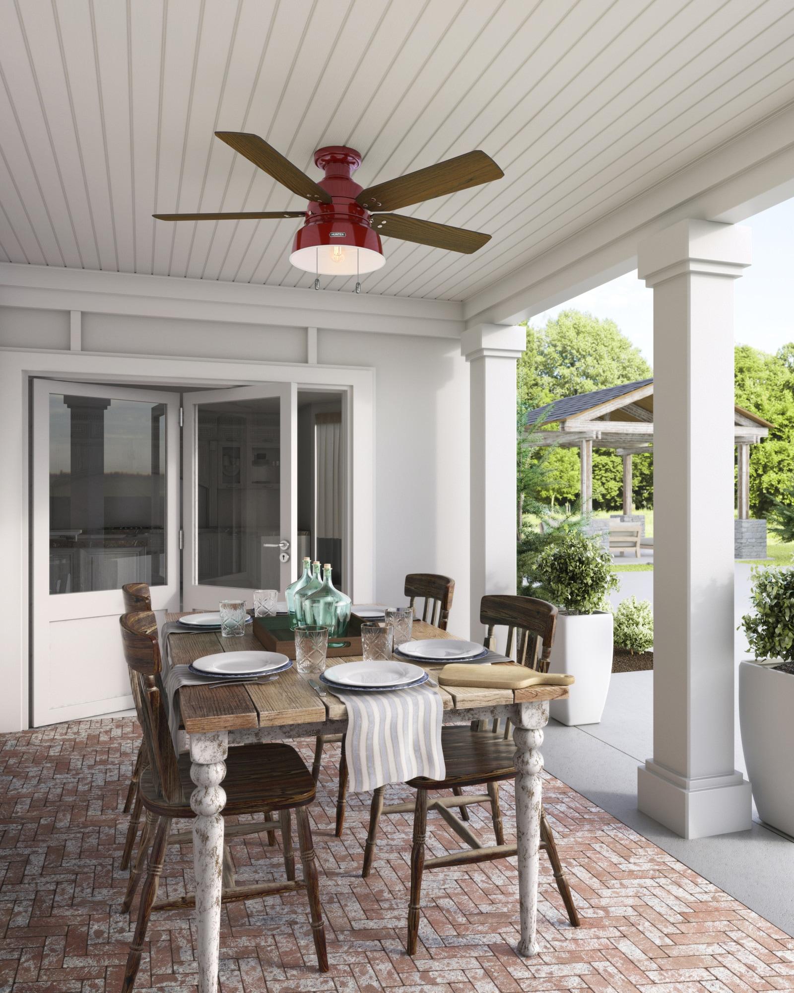 52" Mill Valley 5-Blade Outdoor Ceiling Fan with Light Kit