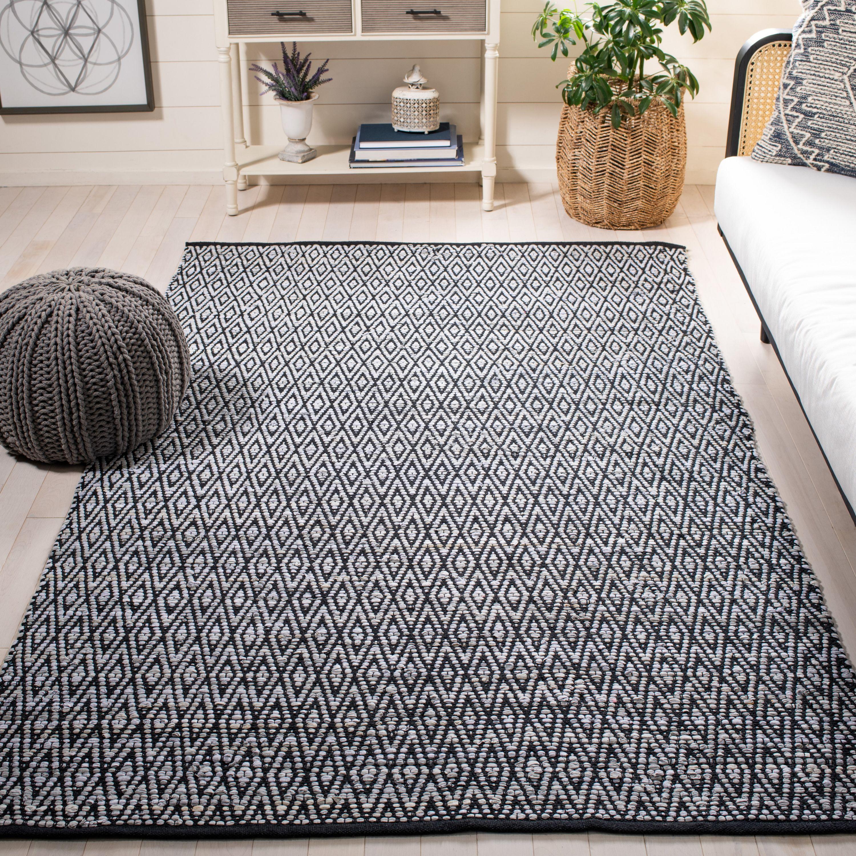 Montauk MTK621 Hand Woven Indoor Area Rug - Grey/Black - 6'x9' - Safavieh