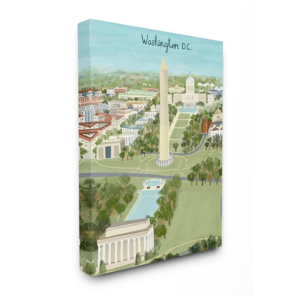 " Architecture And Landmarks Of Washington D.C. Illustration " by Carla Daly