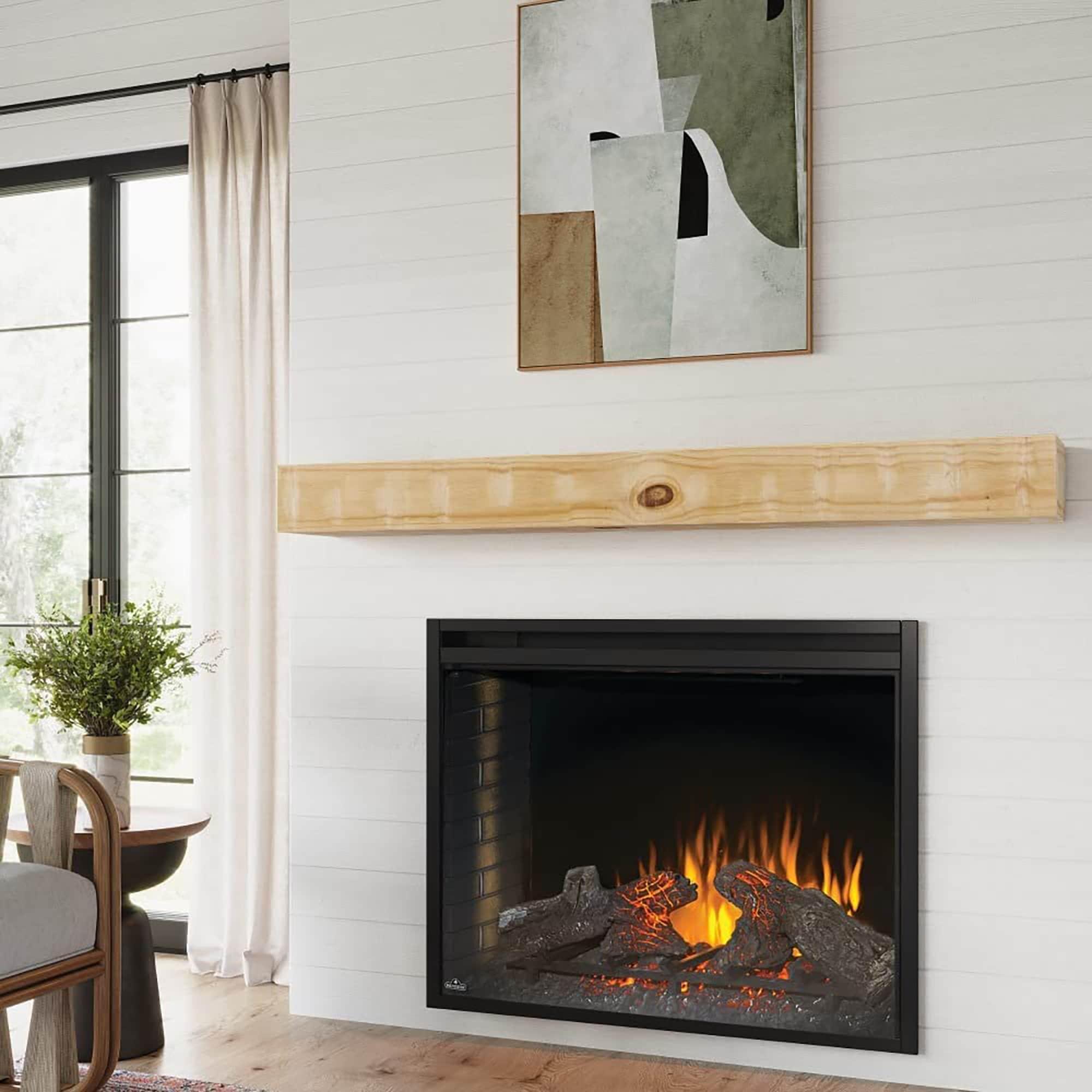 Mantel Directs Country Living Wood Fireplace Mantel Shelf - Bodie Rustic Hand Distressed Pine With Worn, Reclaimed Log Look; For Fireplaces, Hearths & Décor