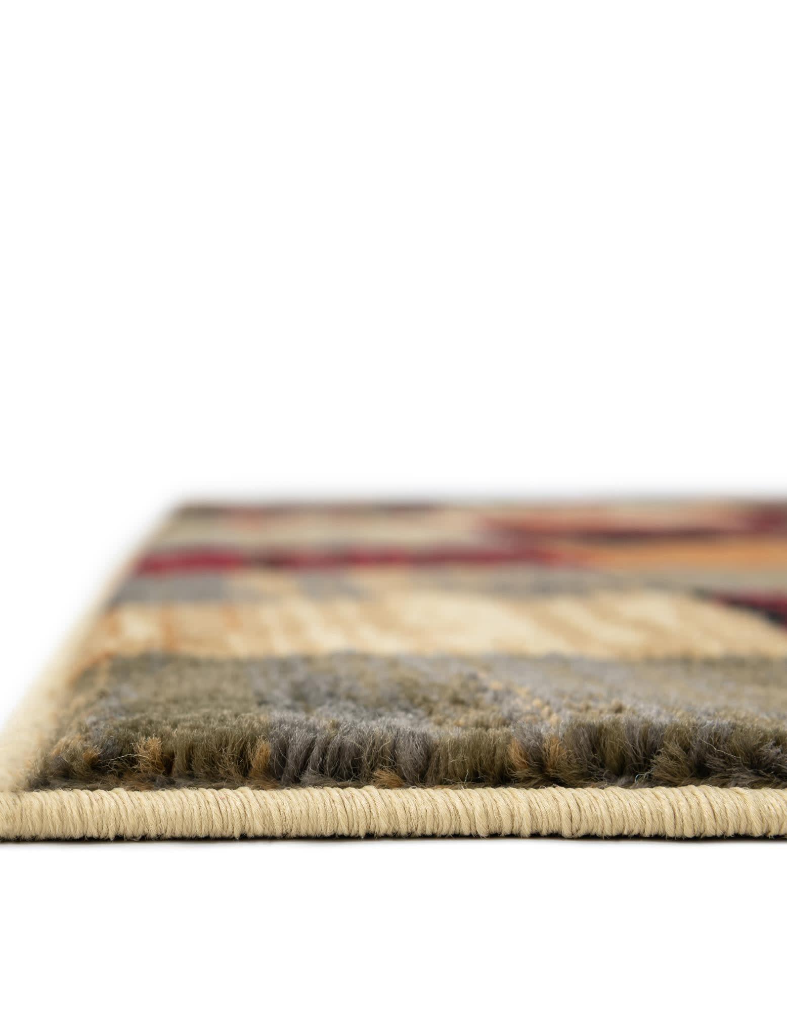 Unique Loom Barista Collection Area Rug - Gava (7' 1" Square Multi/Brown)